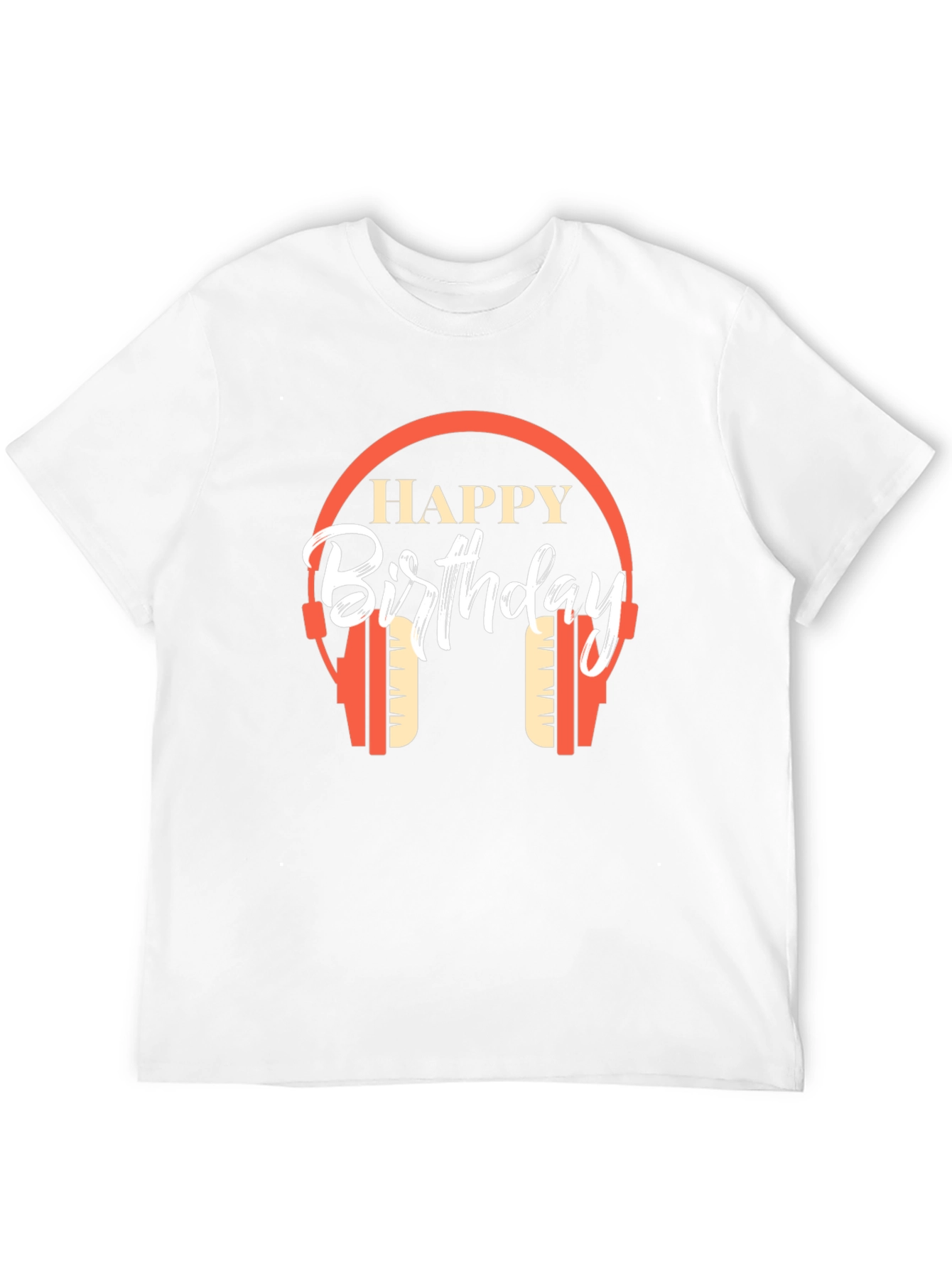 Happy Birthday Headphone Graphic T-Shirt