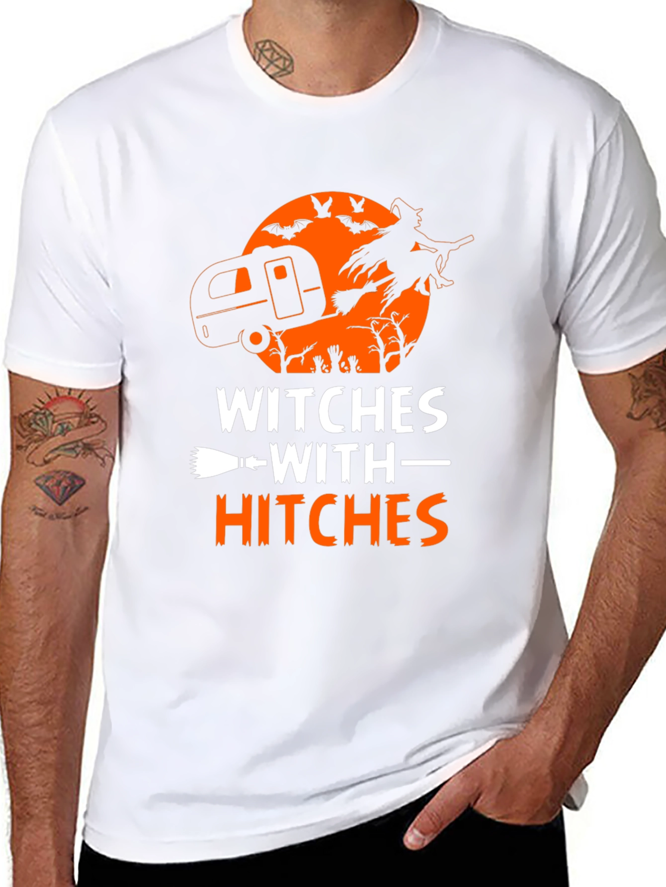 Witches with Hitches Graphic Tee - Halloween Camping Shirt