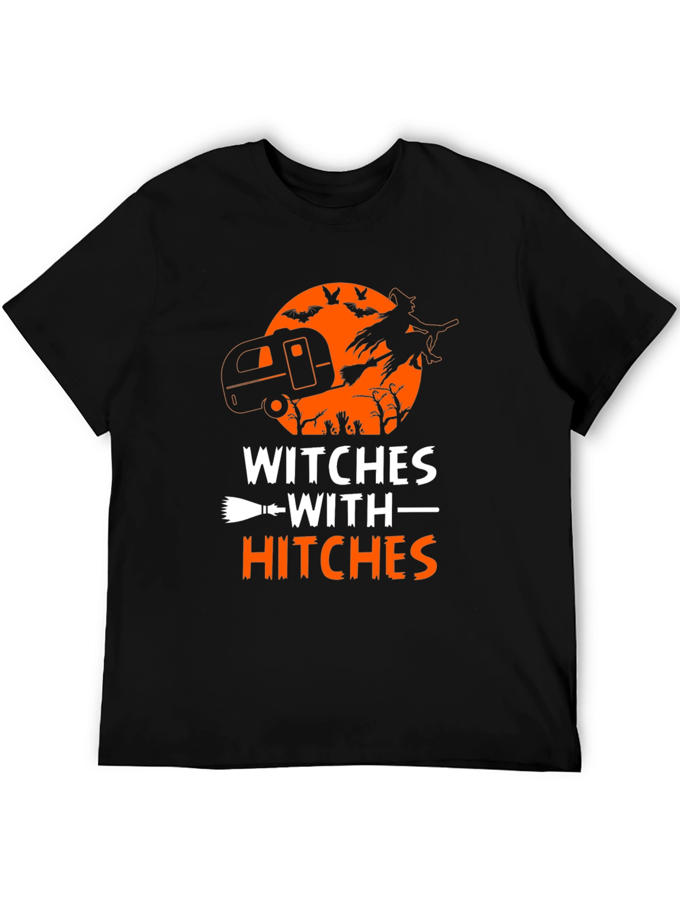 Witches with Hitches Graphic Tee - Halloween Camping Shirt