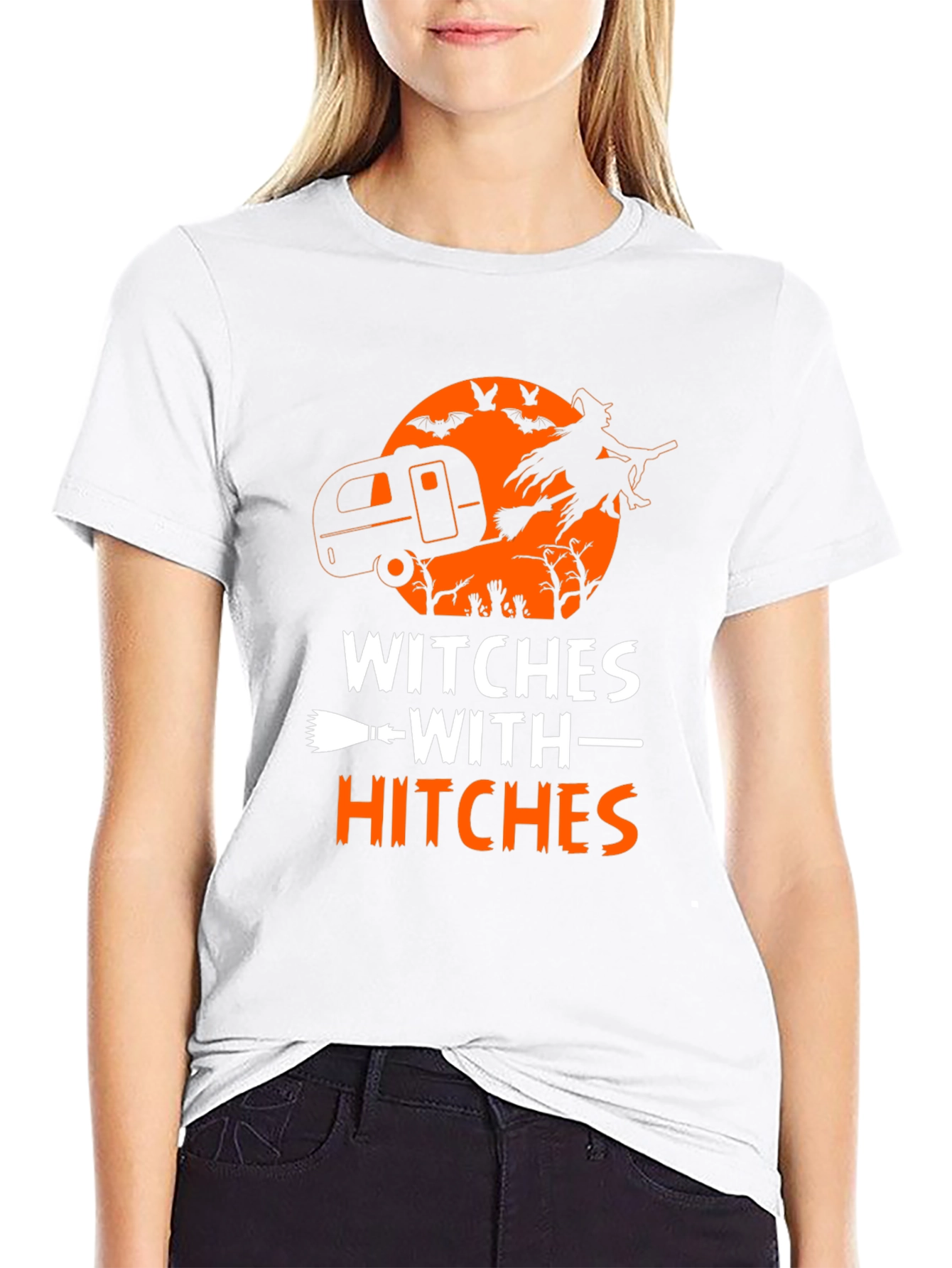 Witches with Hitches Graphic Tee - Halloween Camping Shirt