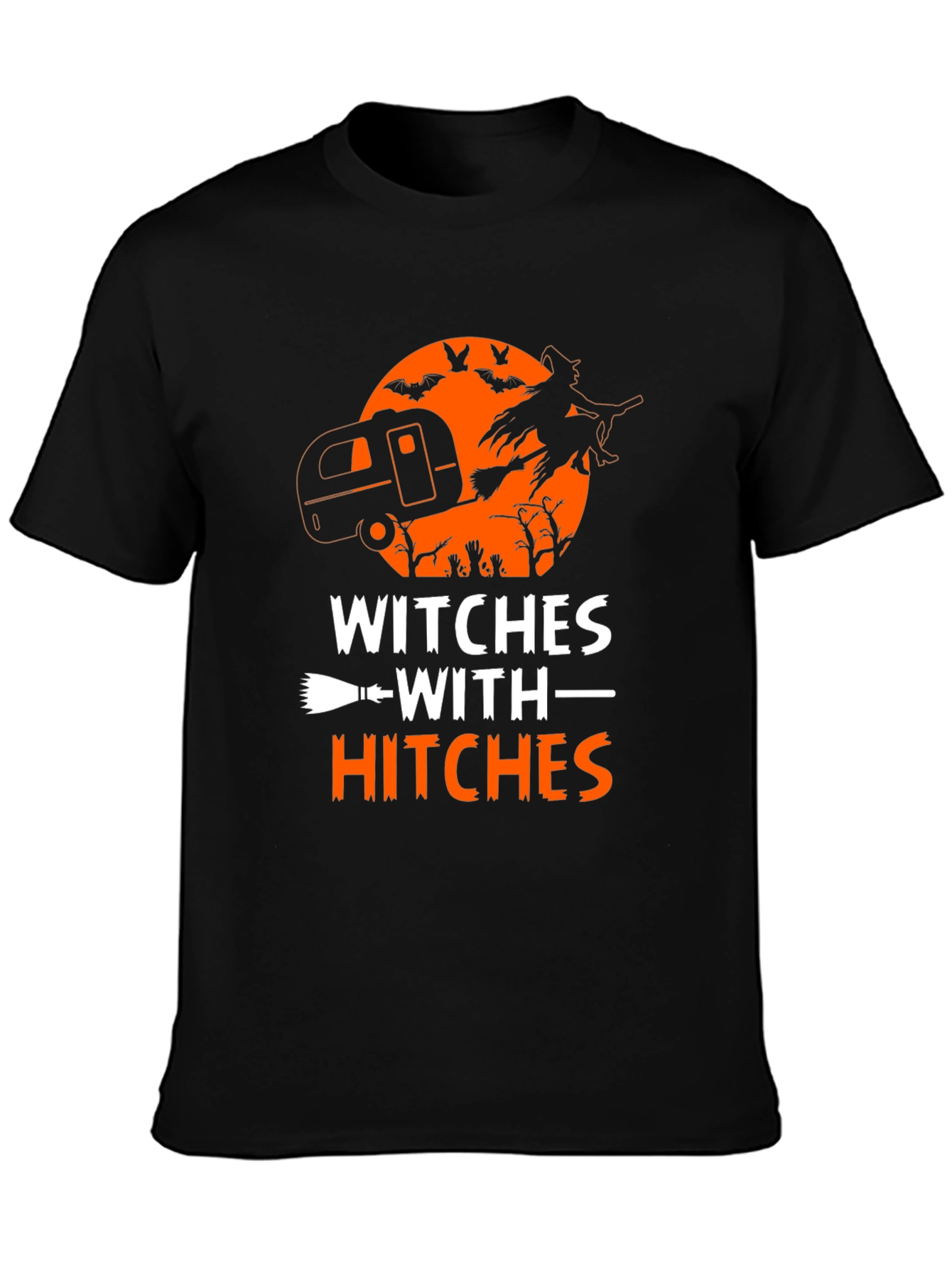 Witches with Hitches Graphic Tee - Halloween Camping Shirt