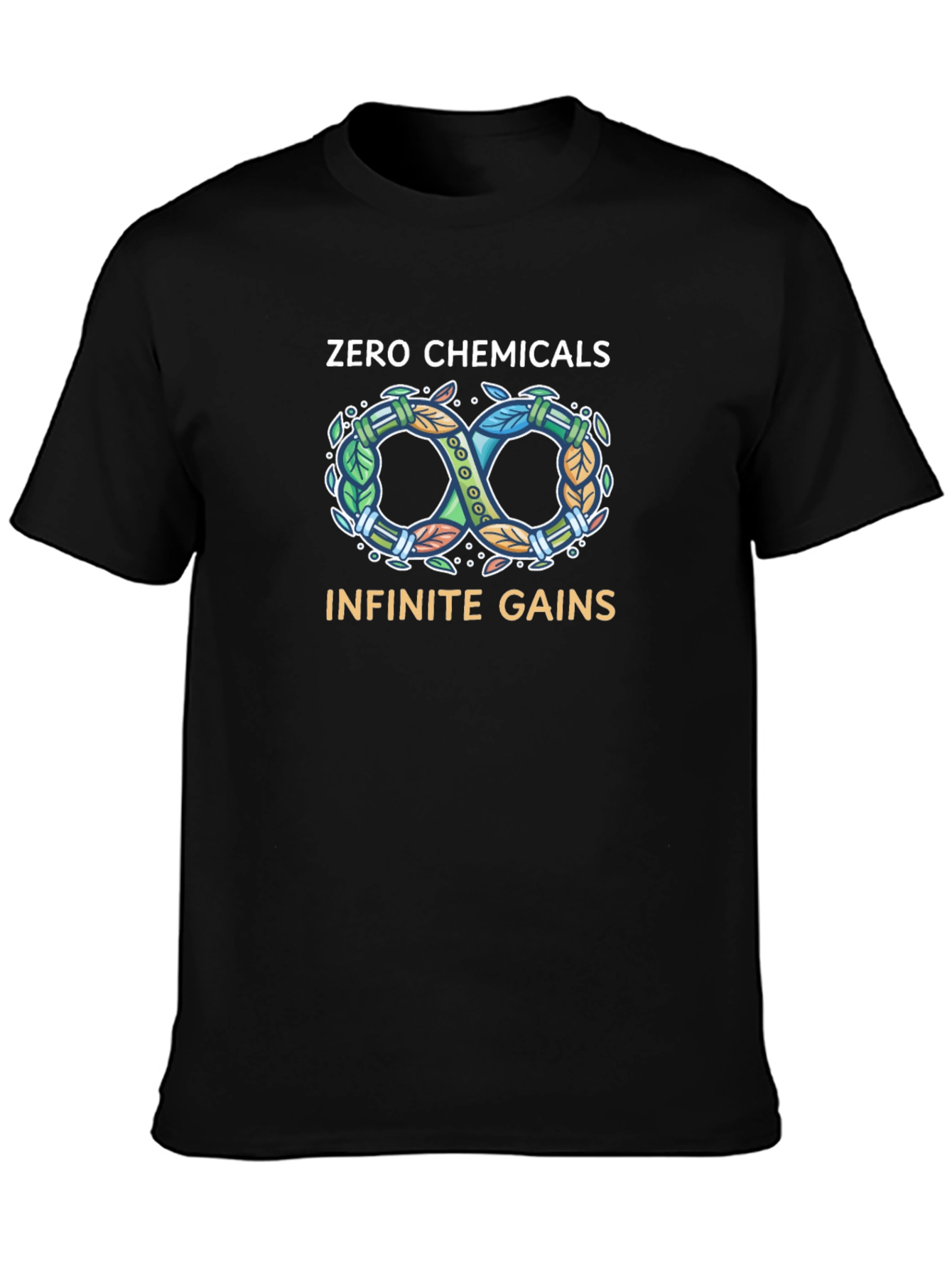 Zero Chemicals Infinite Gains Black T-Shirt