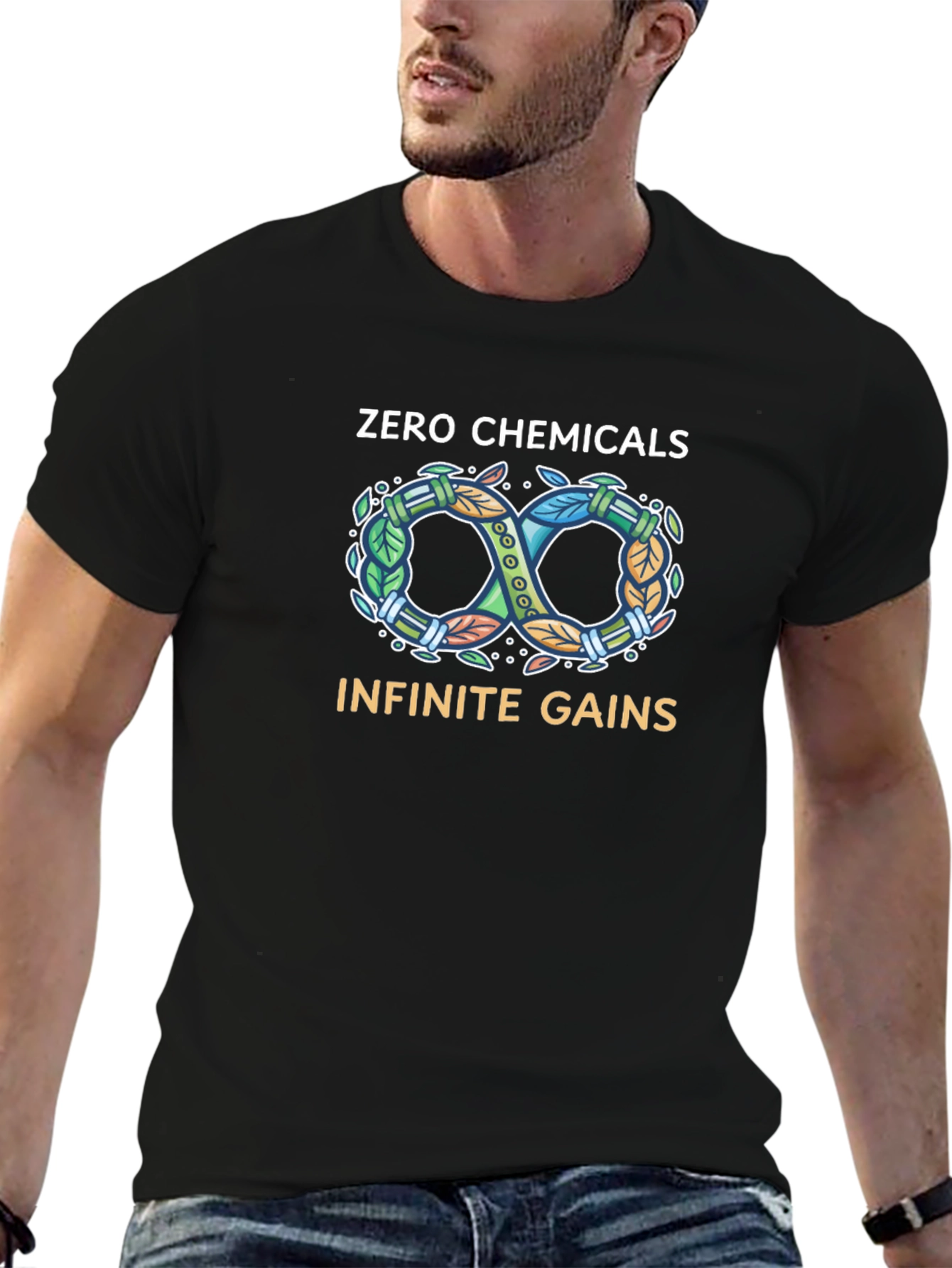 Zero Chemicals Infinite Gains Black T-Shirt