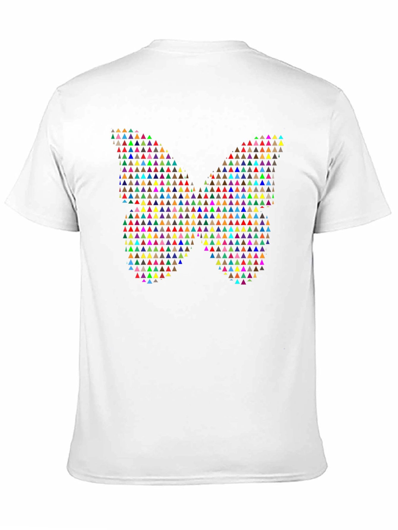 Abstract Butterfly Triangle T-Shirt - Black