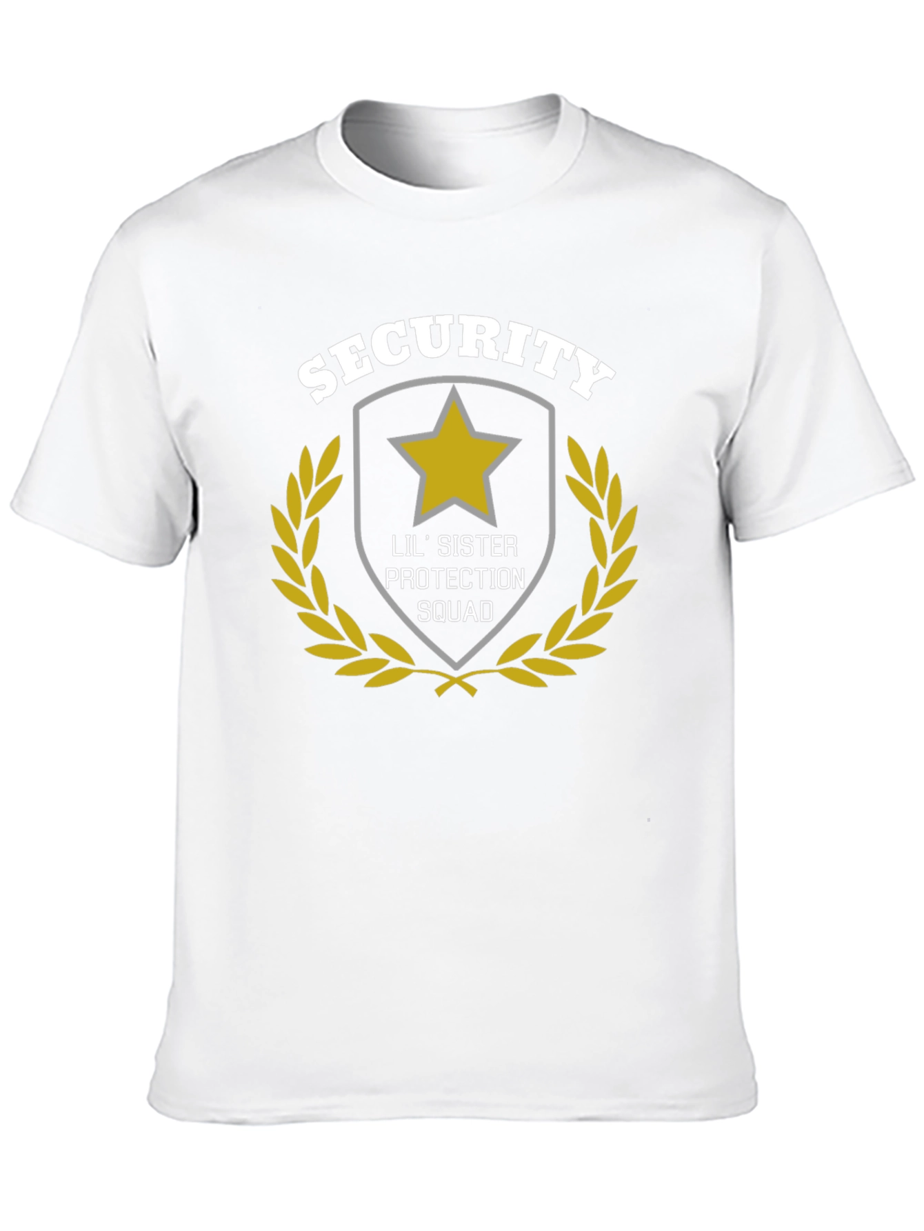 Lil Sister Protection Squad Black Graphic Tee