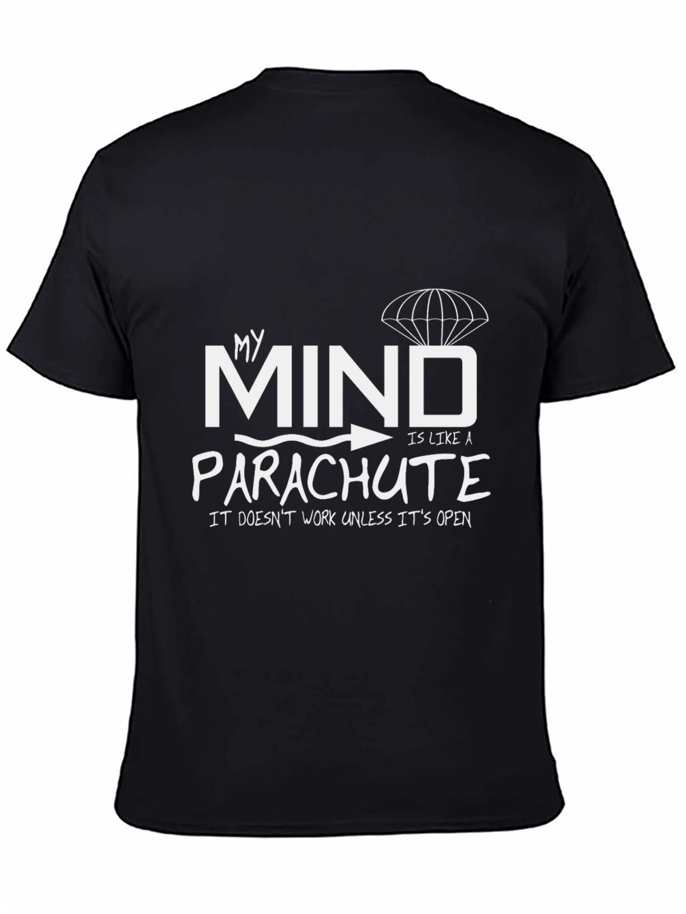 Funny My Mind Parachute T-Shirt