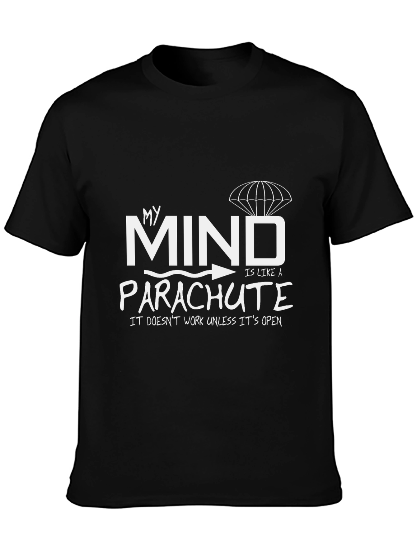 Funny My Mind Parachute T-Shirt