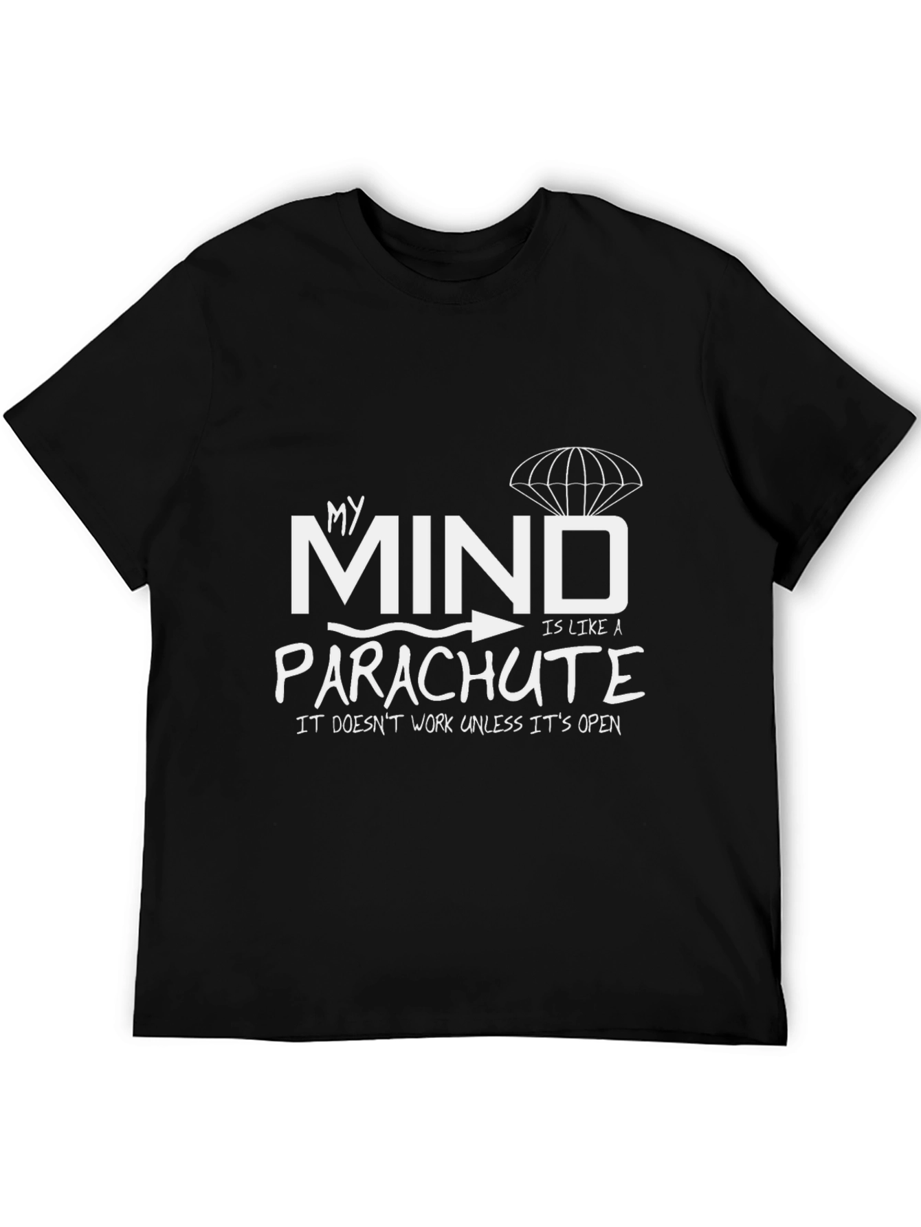 Funny My Mind Parachute T-Shirt