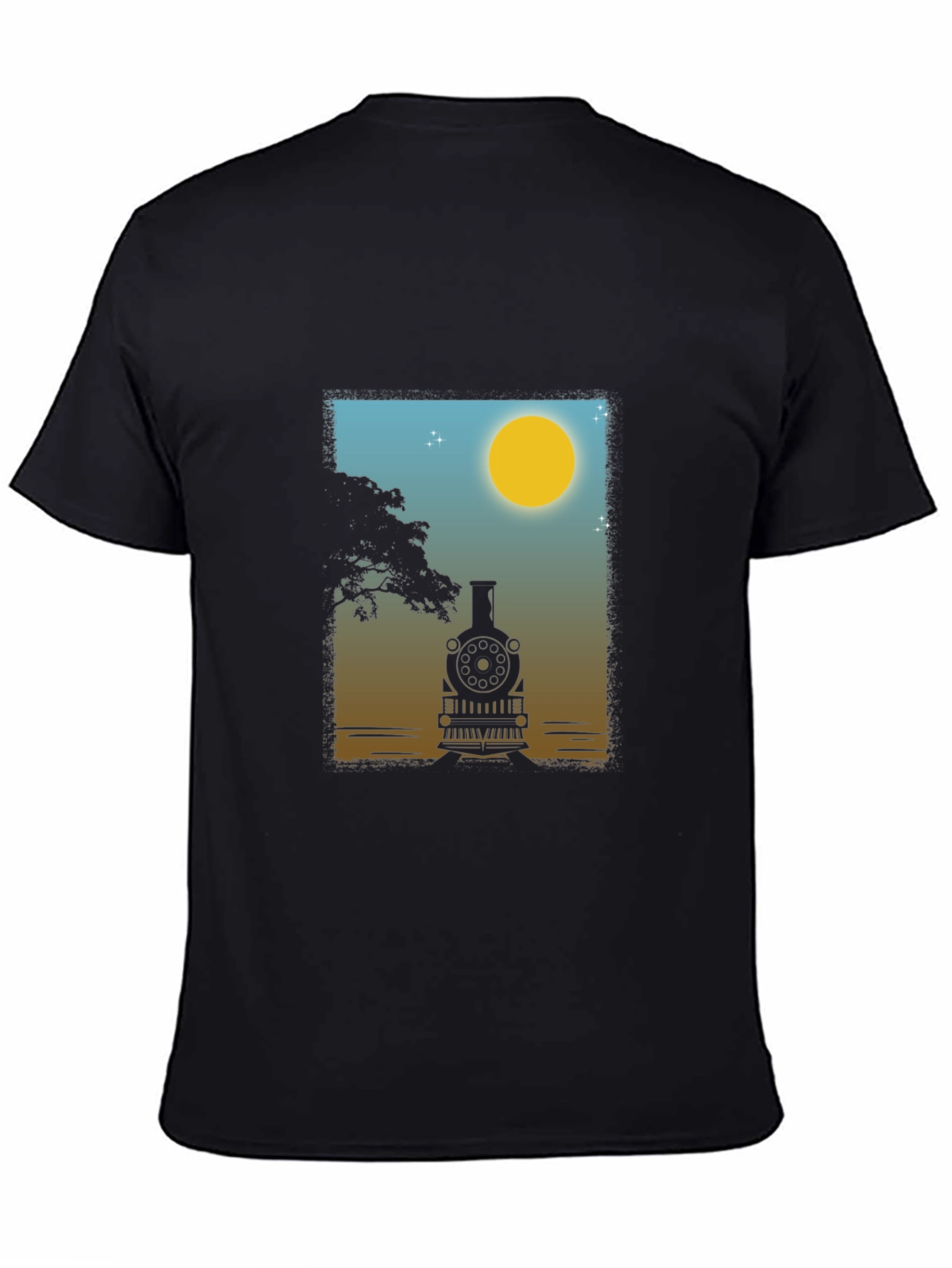 Train Silhouette Graphic Tee - Classic Comfort