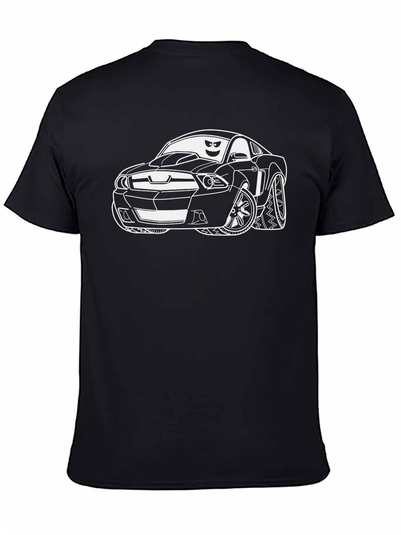 Cool Car Cartoon Graphic T-Shirt