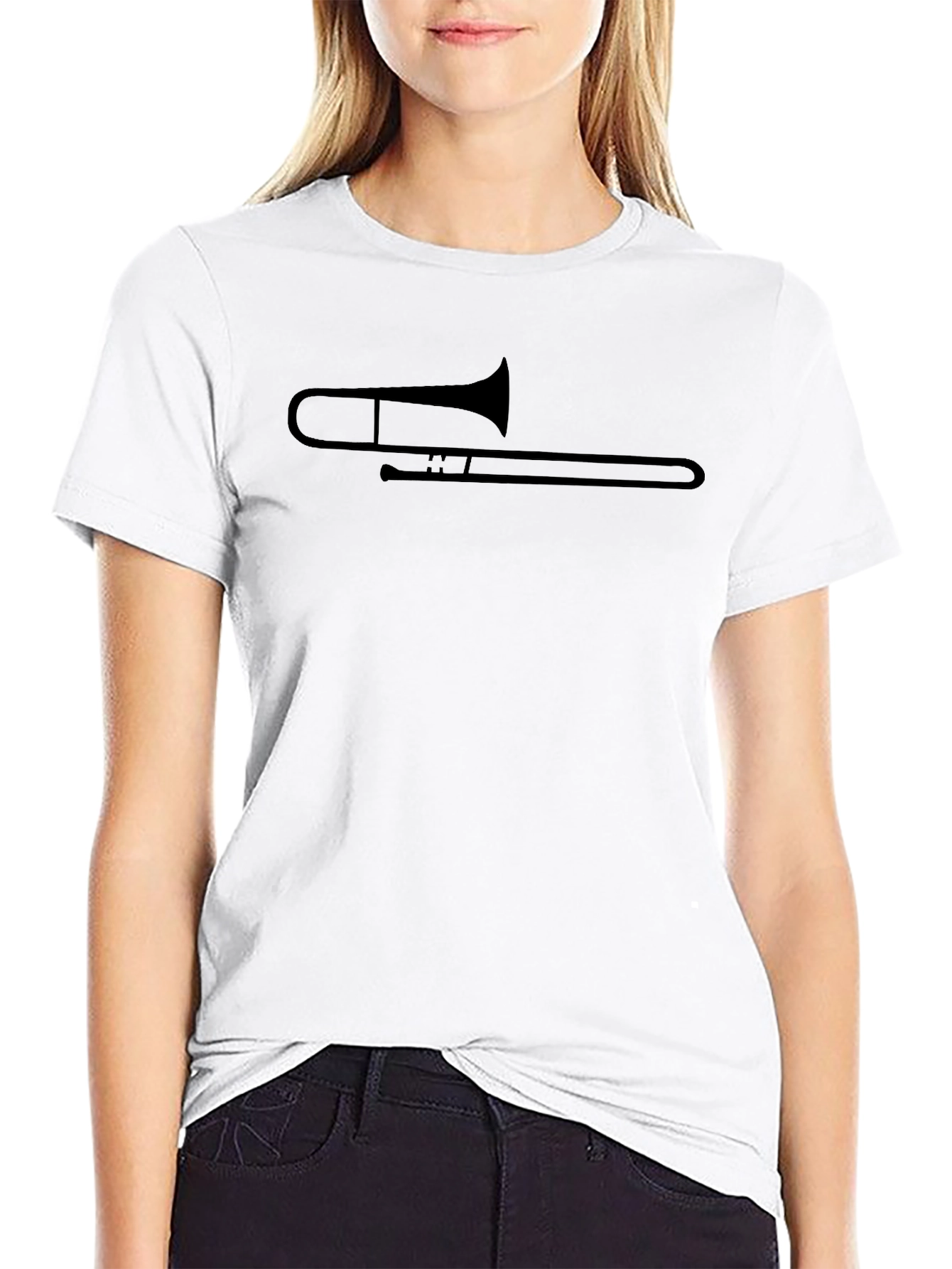 Trombone Graphic Tee - Black