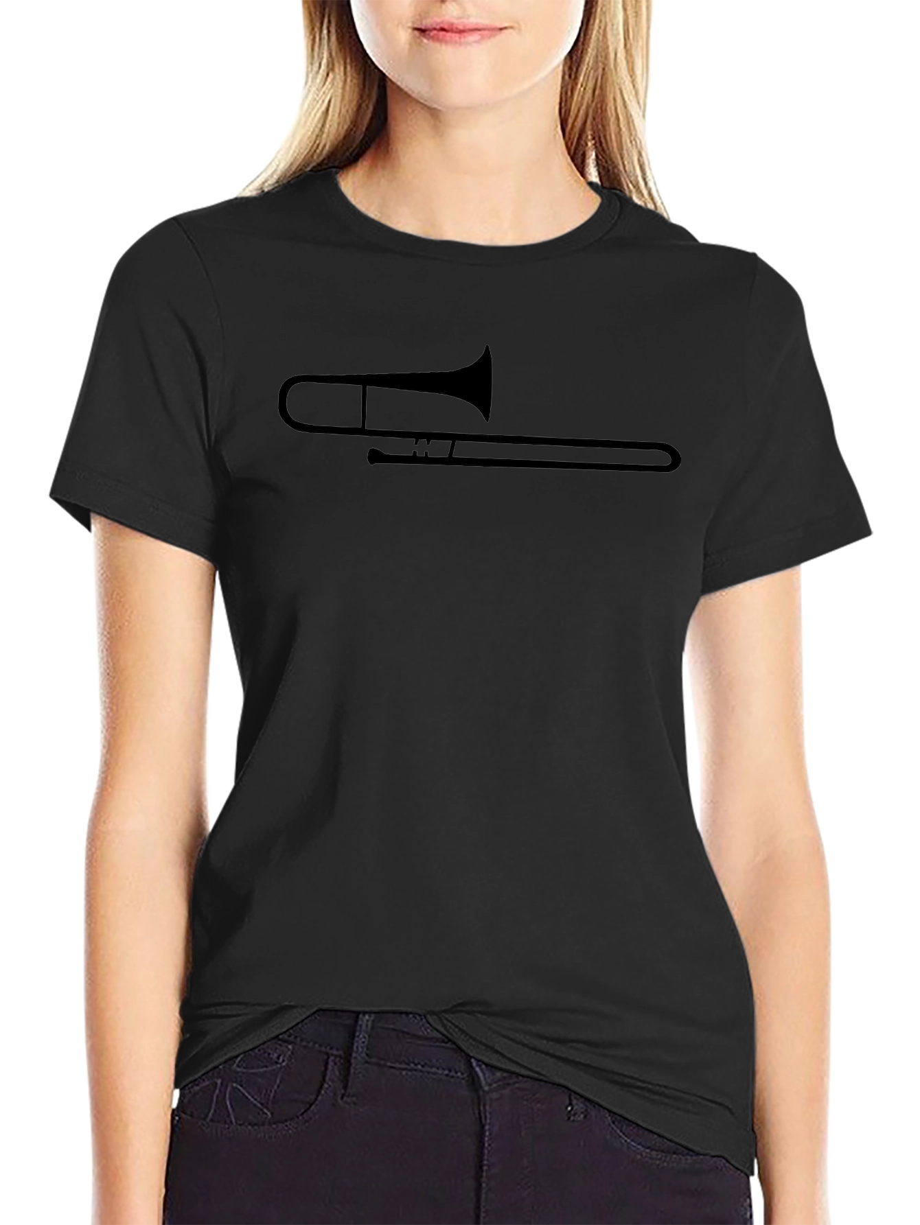 Trombone Graphic Tee - Black