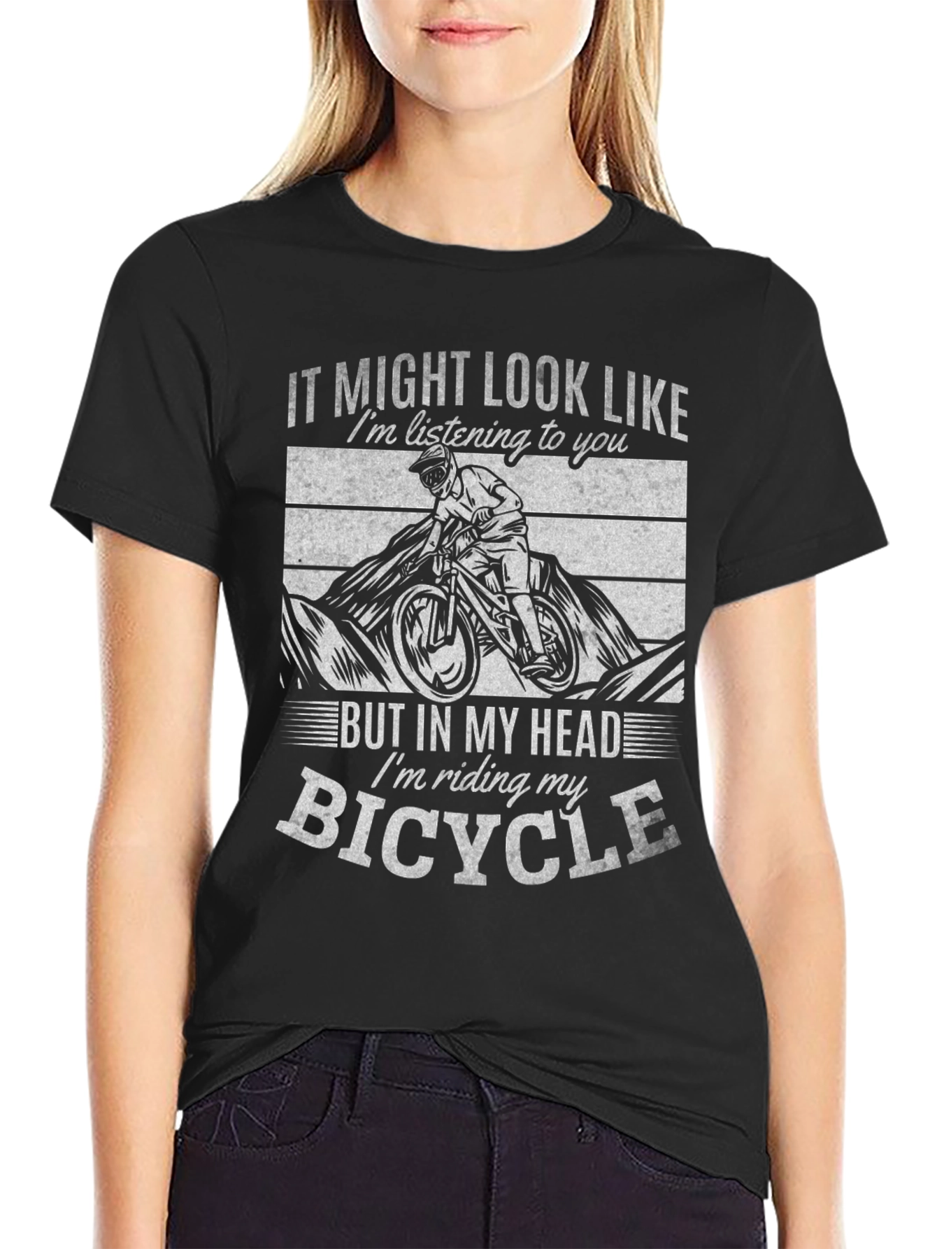 Bicycle Lovers Tee: In My Head Im Riding!