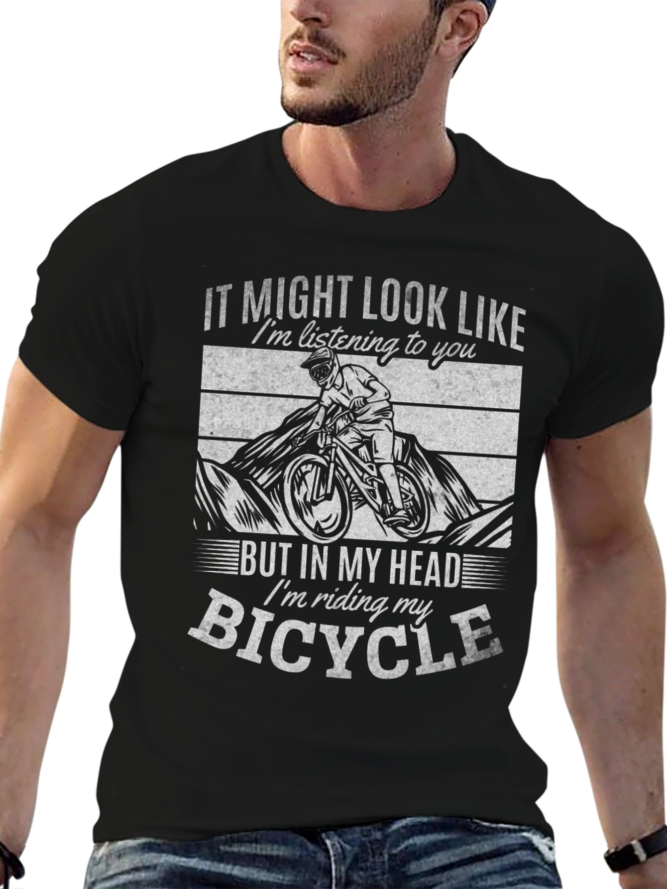 Bicycle Lovers Tee: In My Head Im Riding!