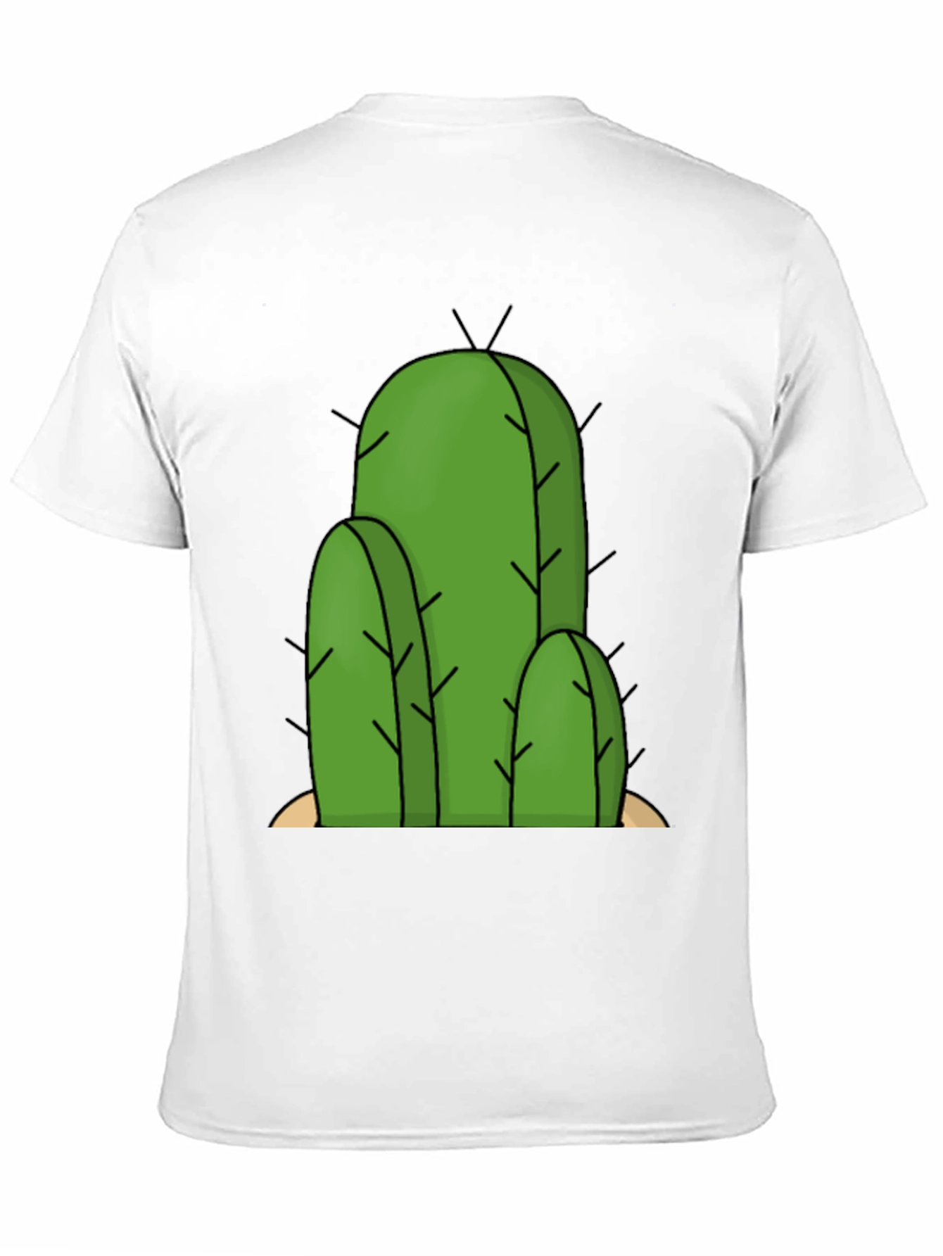 Cactus Graphic Tee - Black Cotton T-Shirt