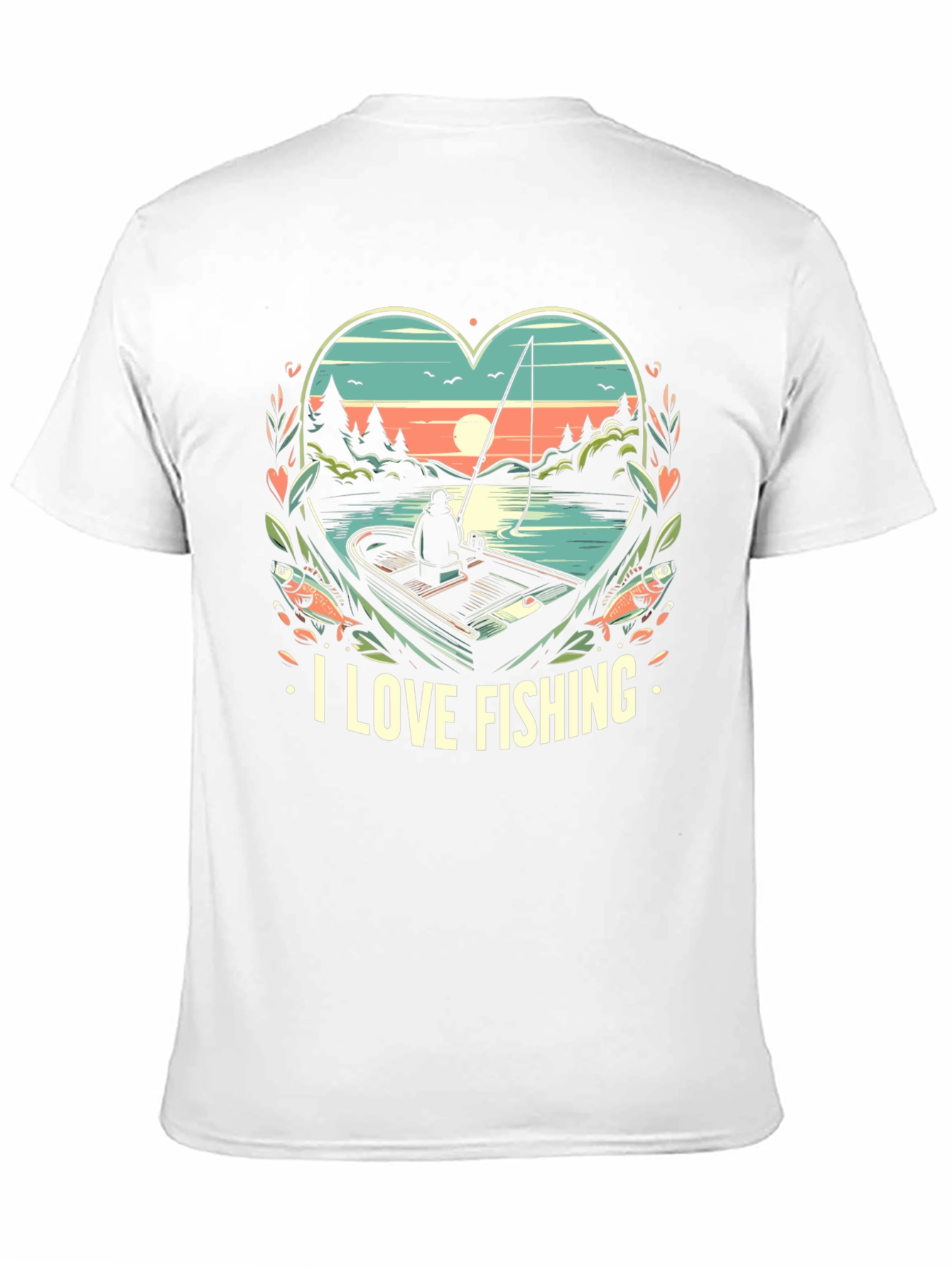 I Love Fishing Graphic Tee
