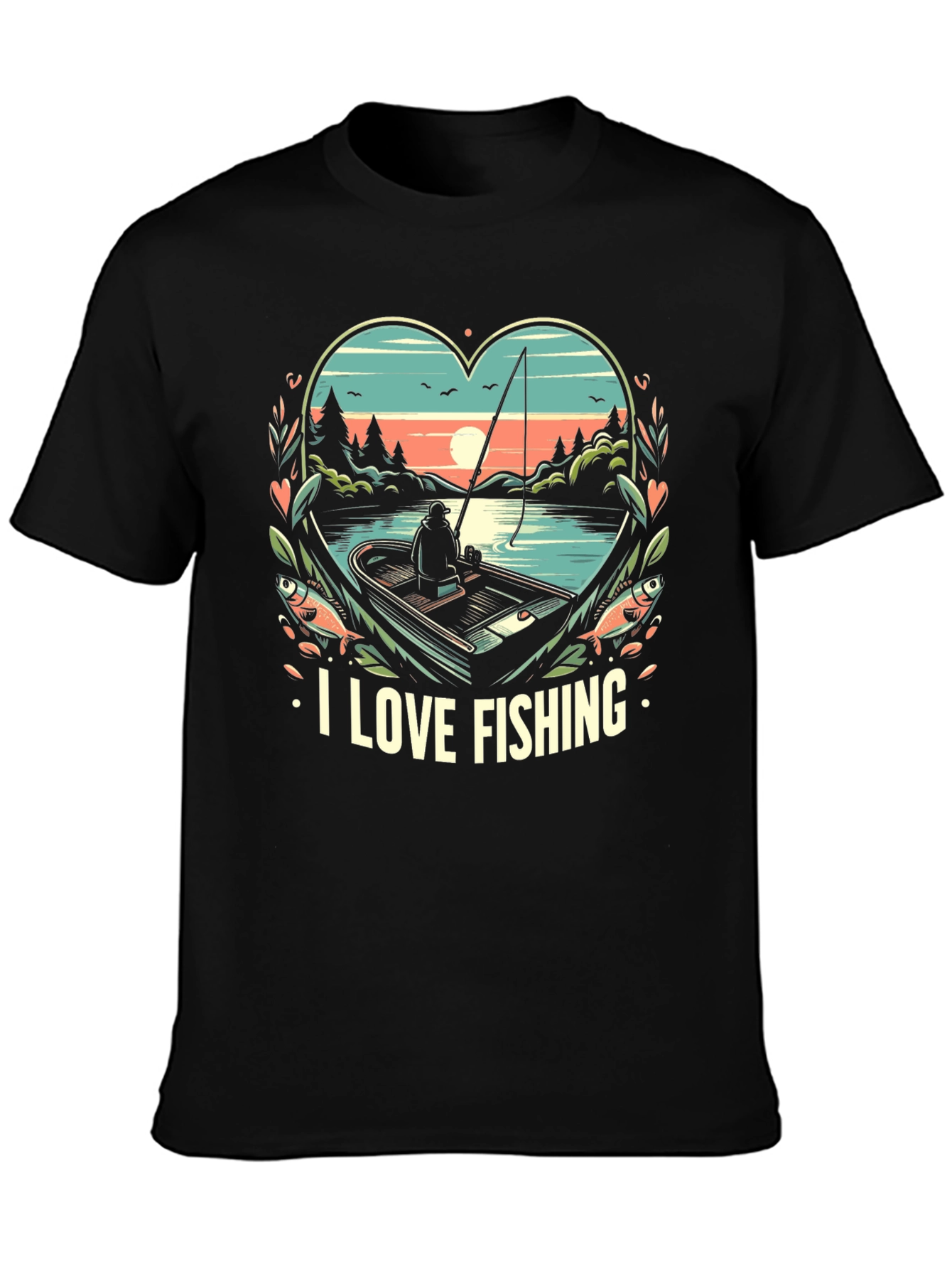I Love Fishing Graphic Tee