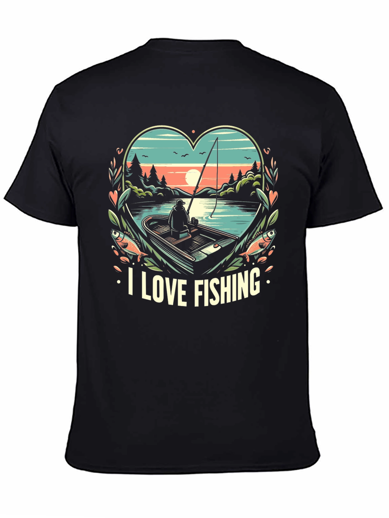 I Love Fishing Graphic Tee