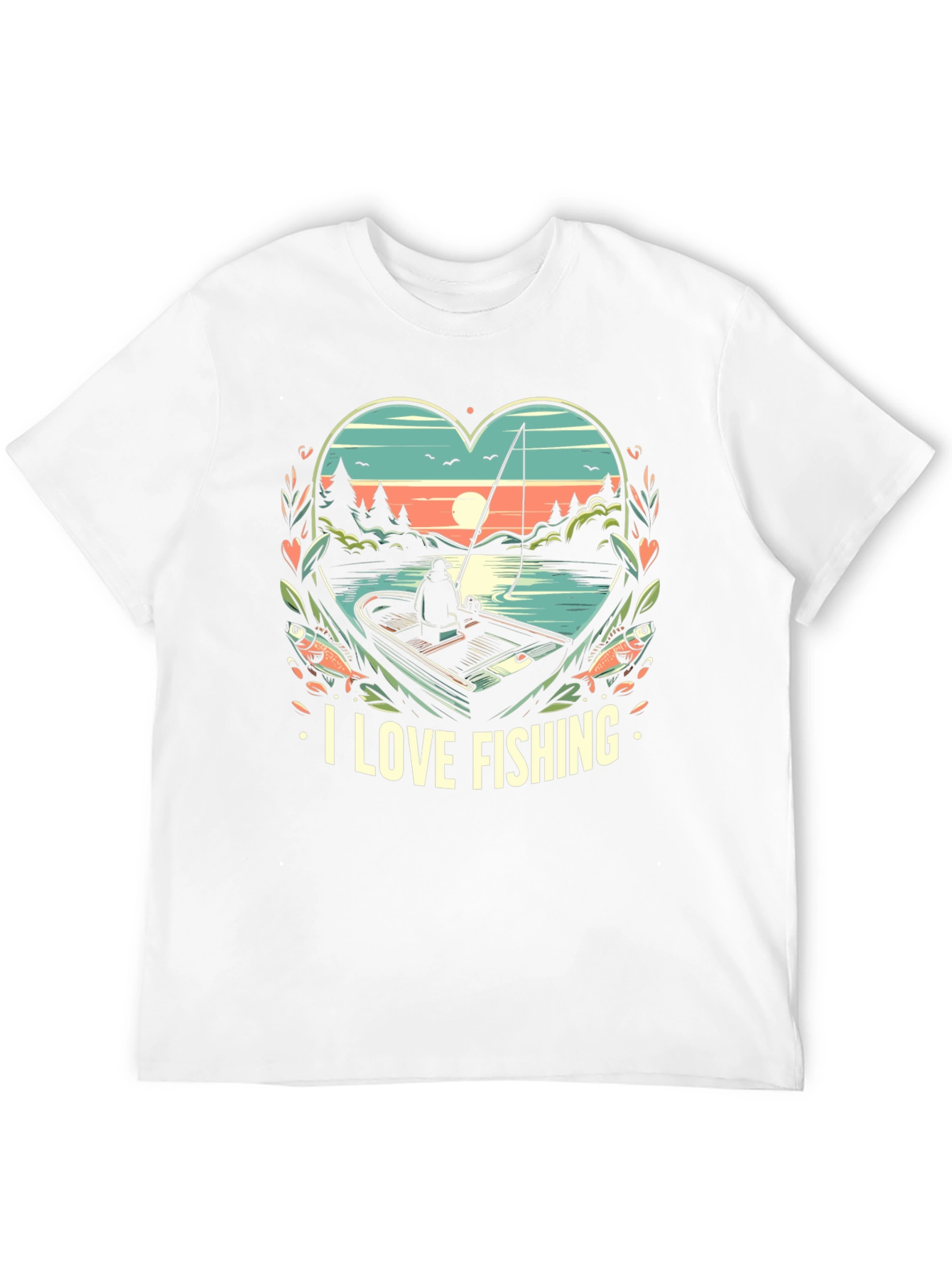 I Love Fishing Graphic Tee