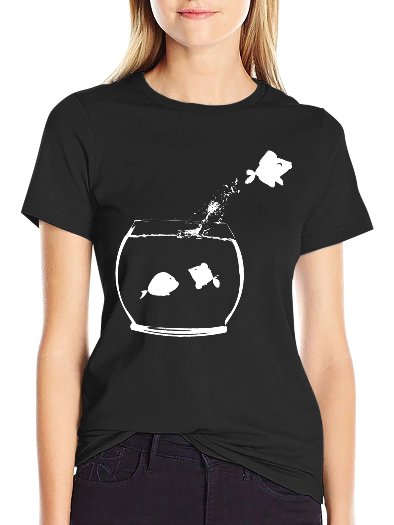 Funny Fishbowl Graphic Tee - Be Different