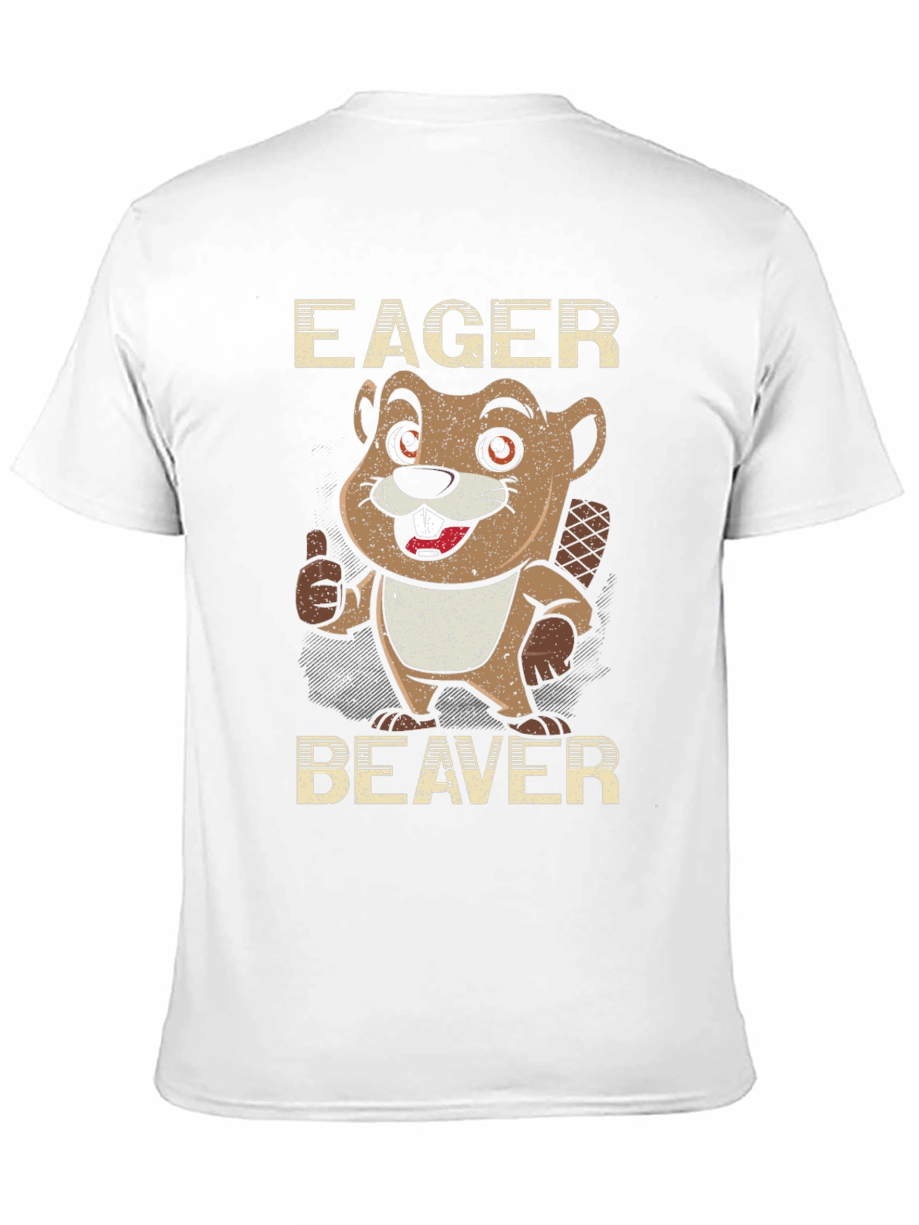 Eager Beaver Cartoon Graphic Tee - Black