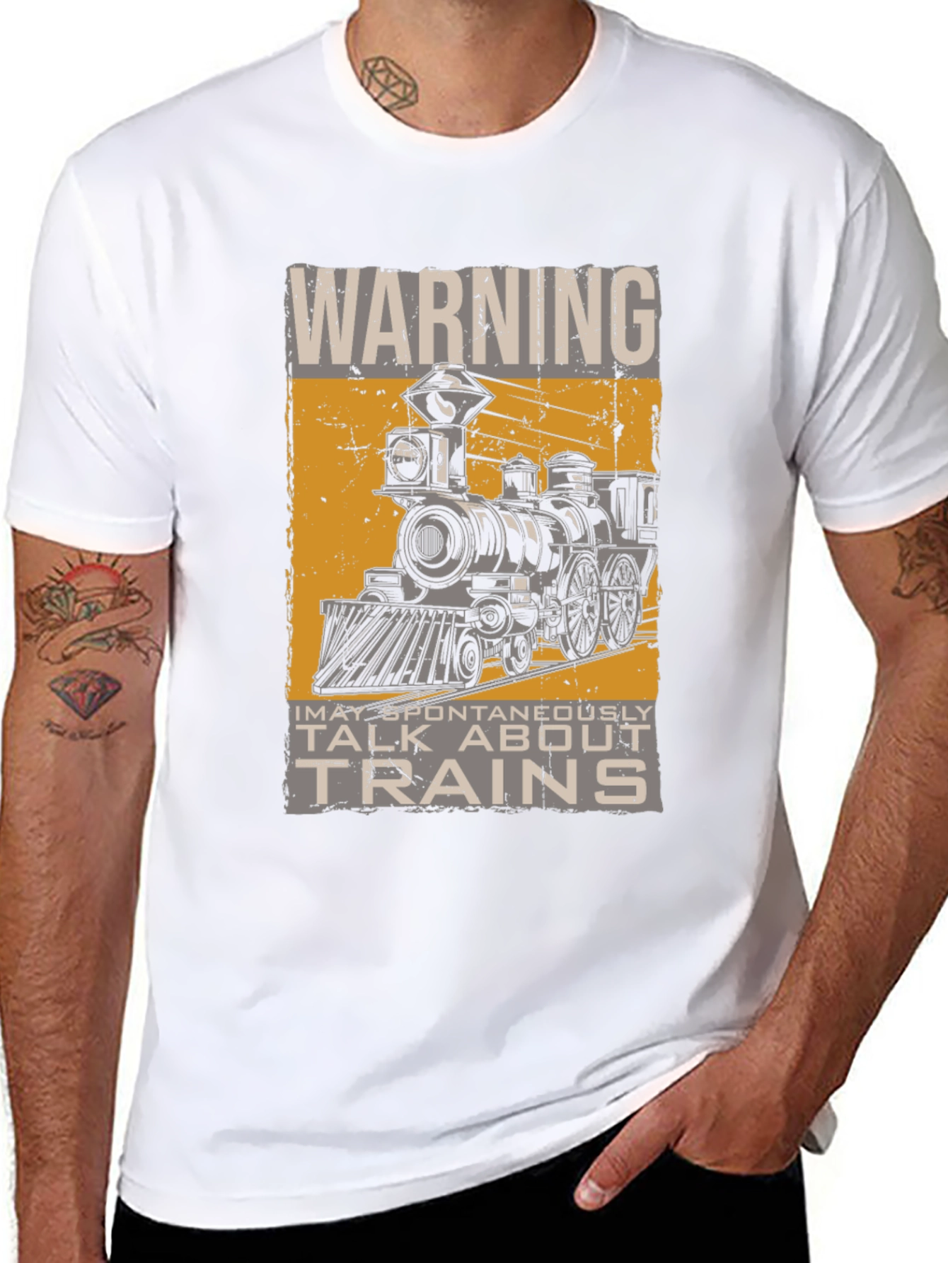 Warning: May Spontaneously Talk About Trains T-Shirt
