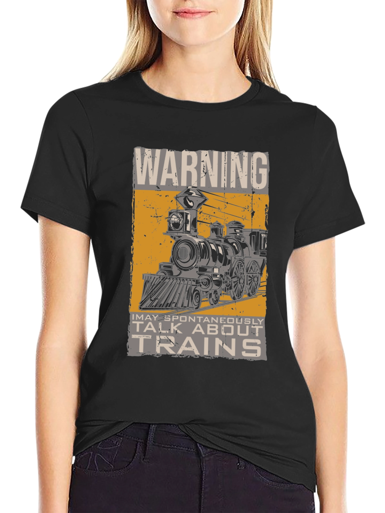 Warning: May Spontaneously Talk About Trains T-Shirt