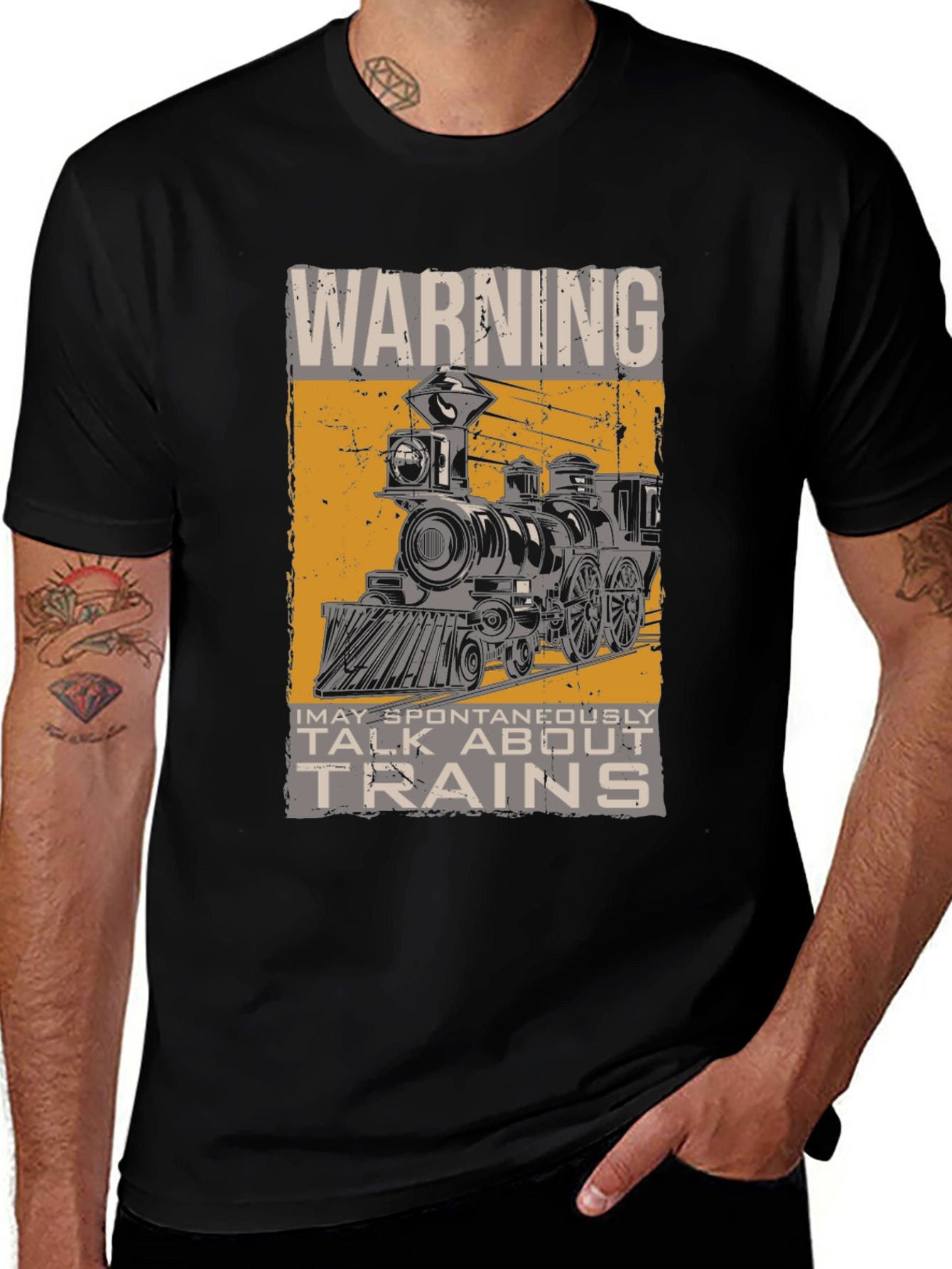 Warning: May Spontaneously Talk About Trains T-Shirt