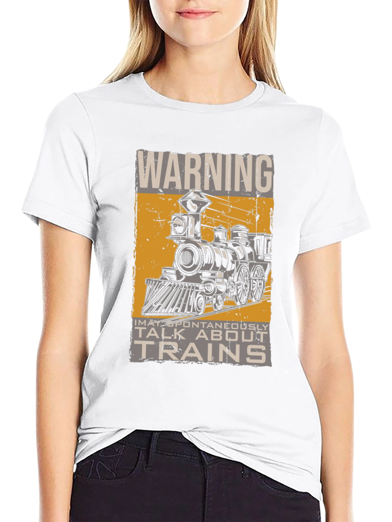 Warning: May Spontaneously Talk About Trains T-Shirt