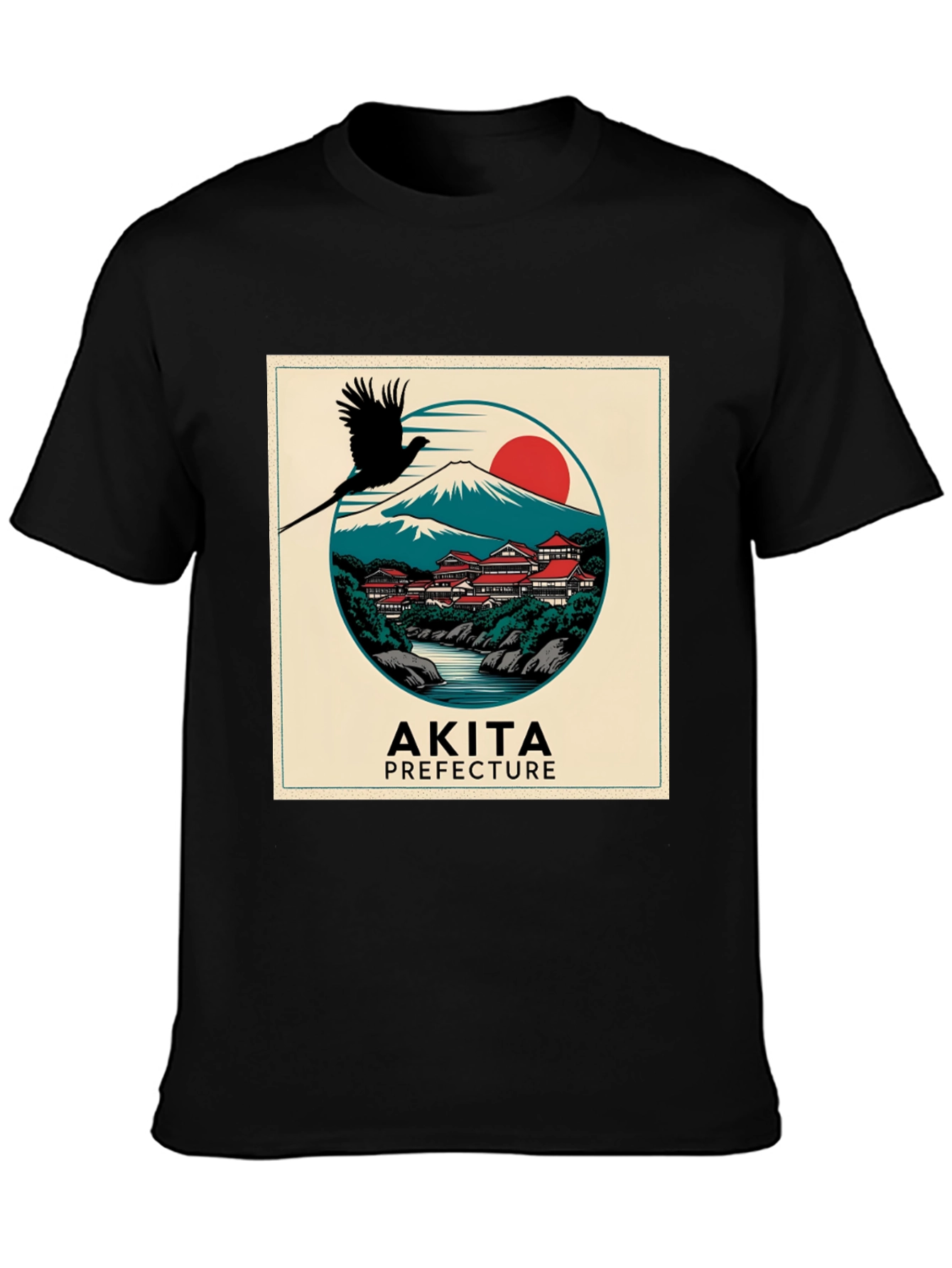 Akita Prefecture Graphic Tee - Japanese Landscape