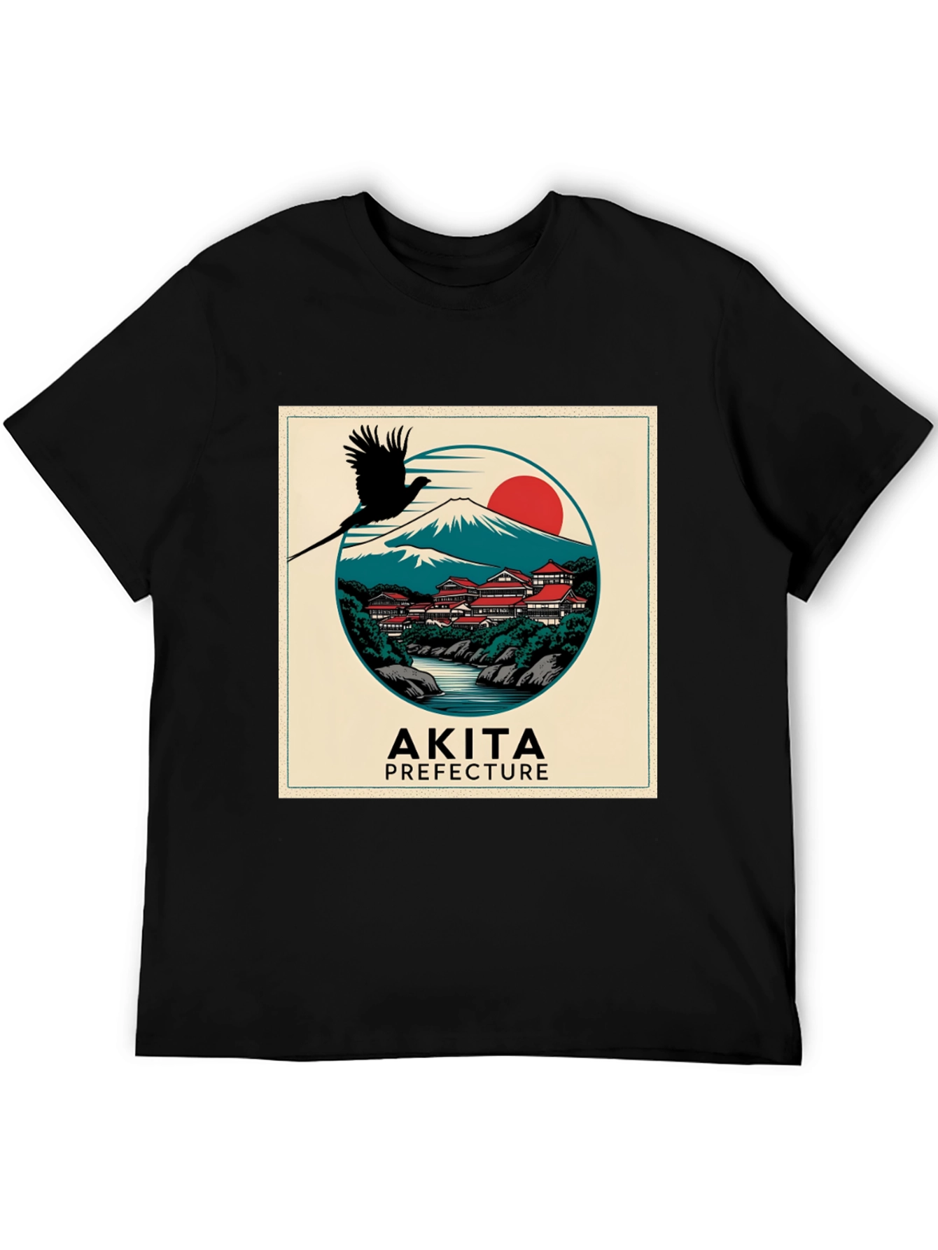 Akita Prefecture Graphic Tee - Japanese Landscape
