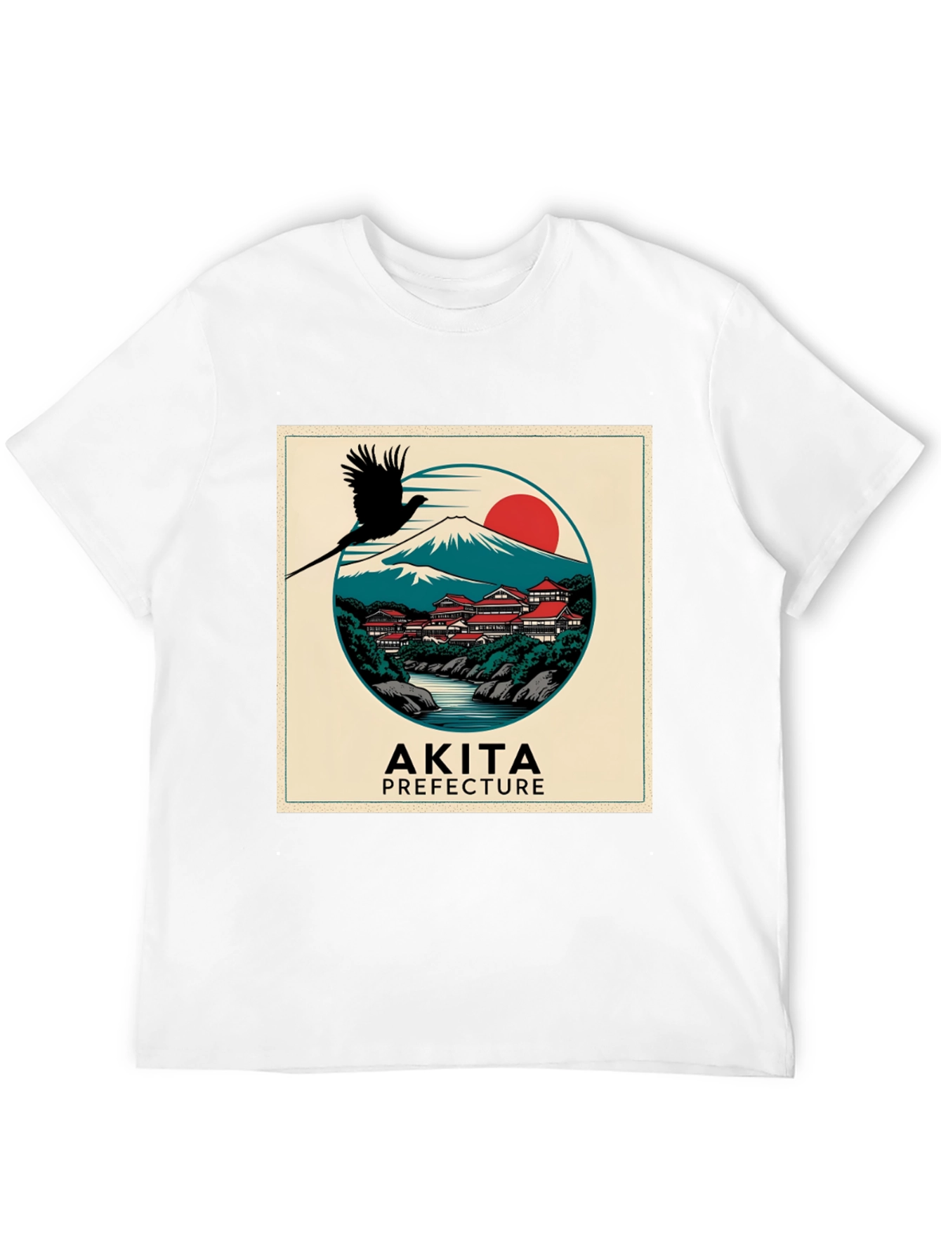 Akita Prefecture Graphic Tee - Japanese Landscape