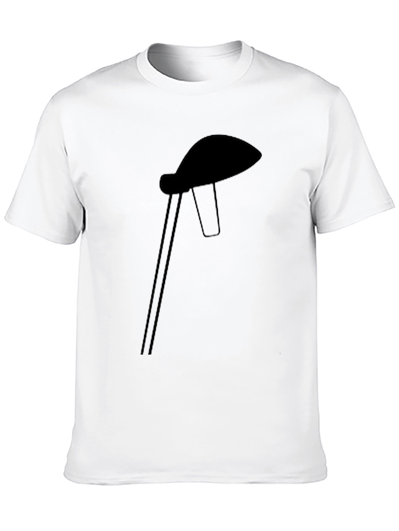 Modern Silhouette Table Lamp Graphic Tee - Black