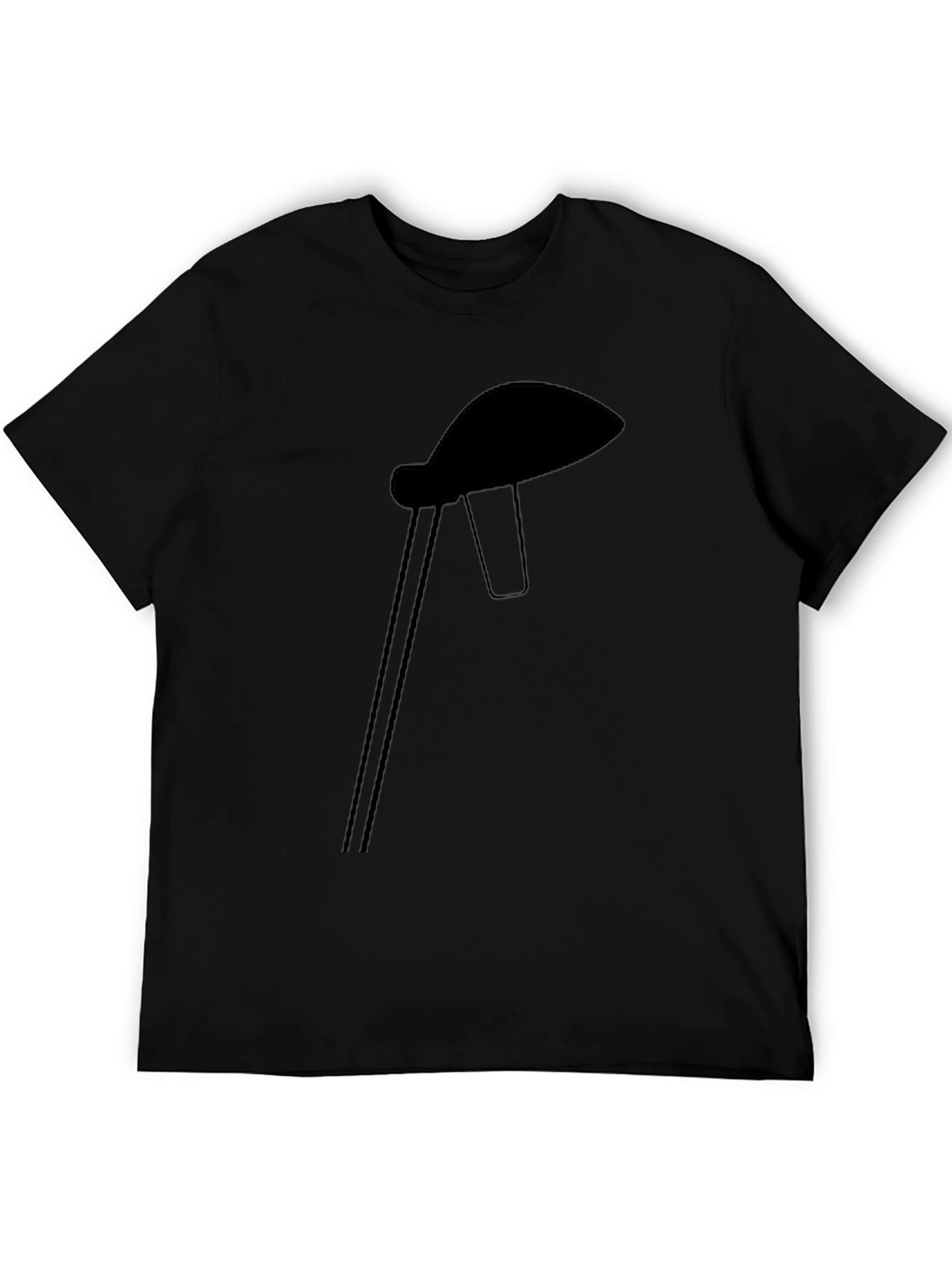 Modern Silhouette Table Lamp Graphic Tee - Black