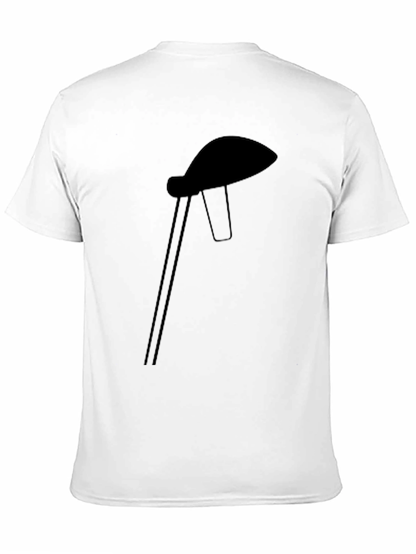 Modern Silhouette Table Lamp Graphic Tee - Black