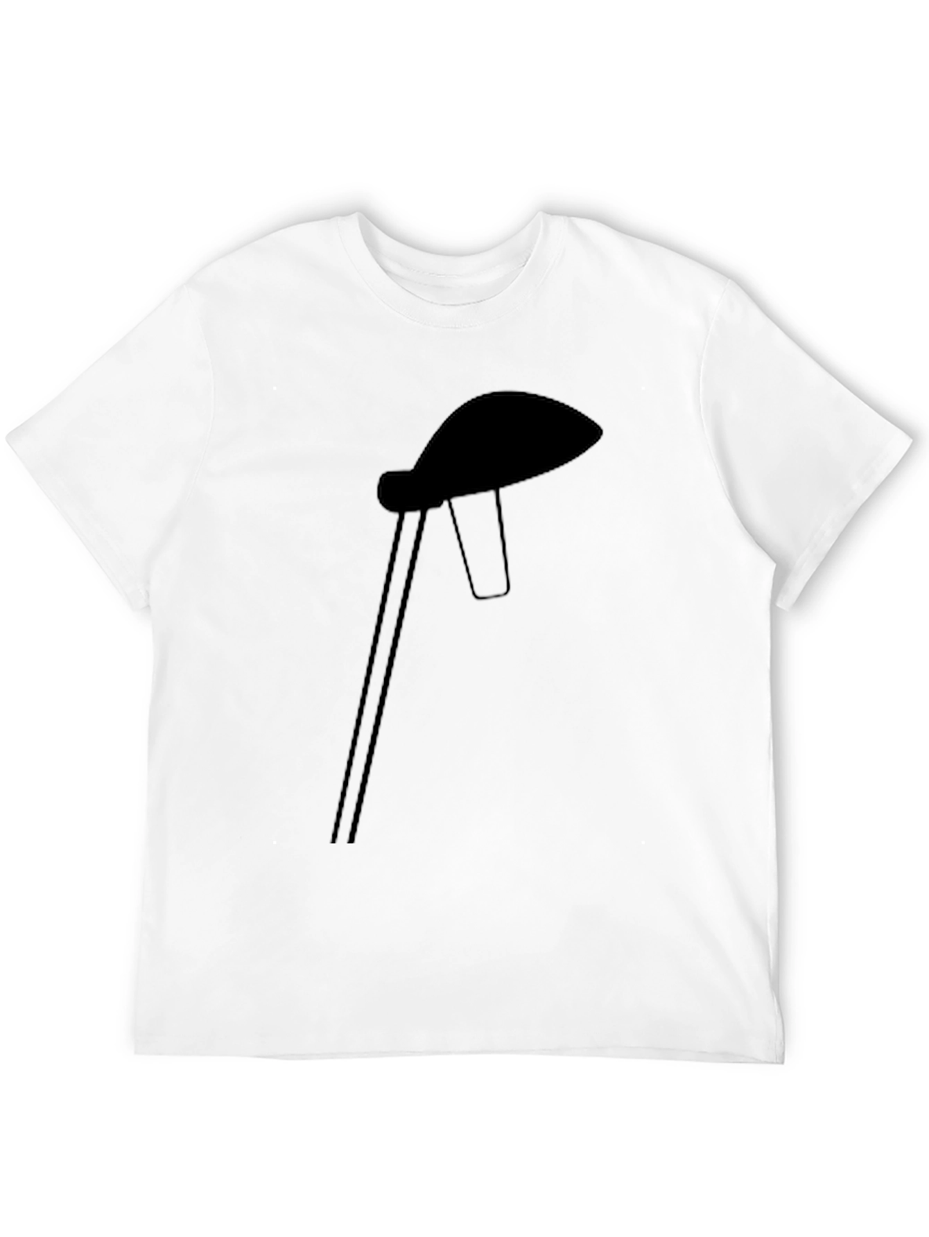 Modern Silhouette Table Lamp Graphic Tee - Black
