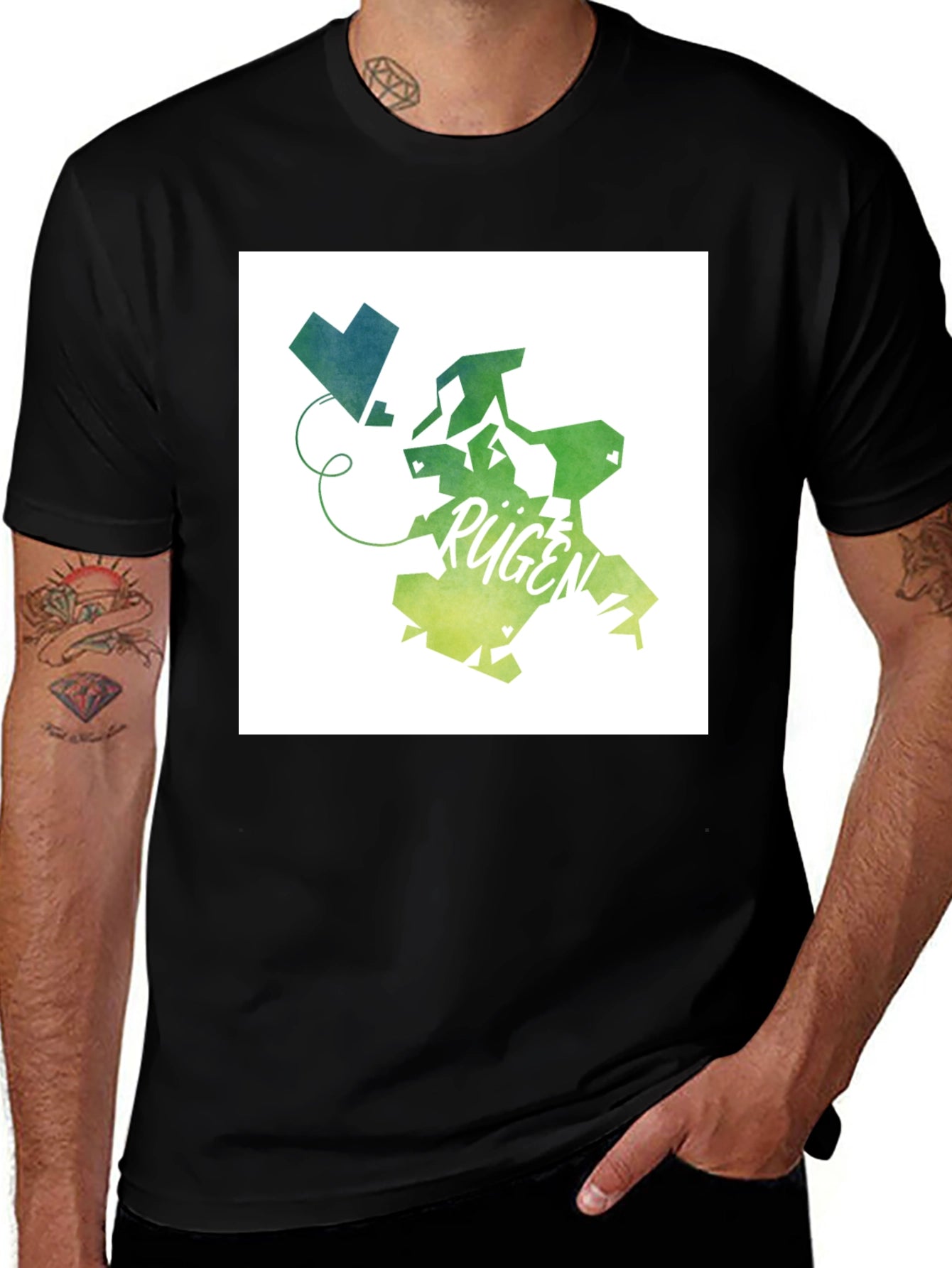 Rügen Island Map Graphic Tee