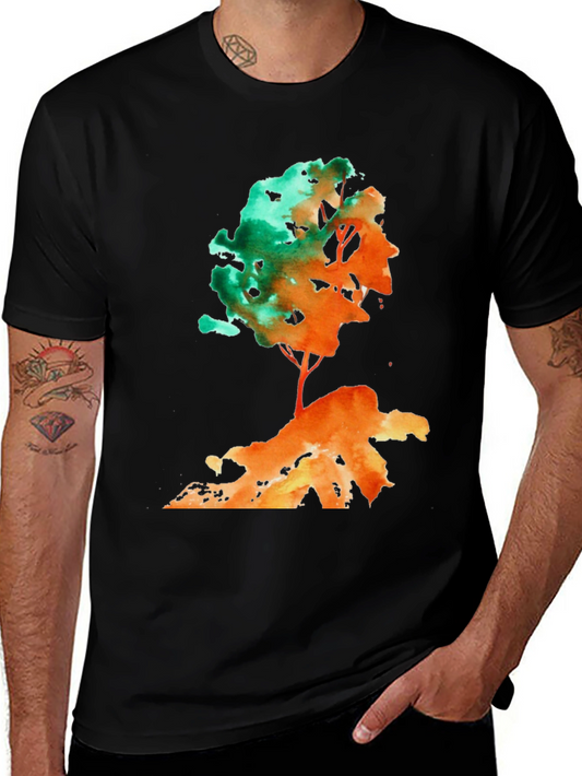 Watercolor Tree Graphic T-Shirt