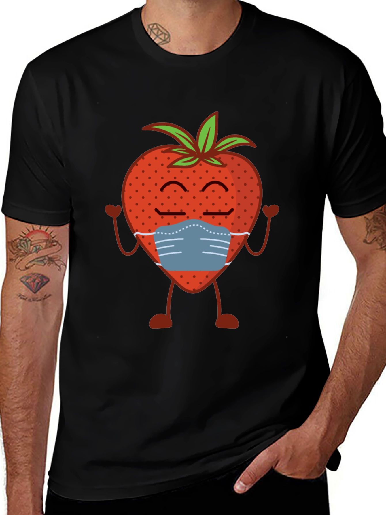 Strawberry Mask T-Shirt - Stay Safe & Stylish!