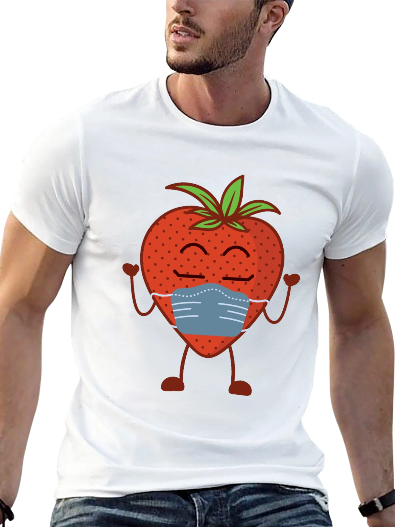 Strawberry Mask T-Shirt - Stay Safe & Stylish!