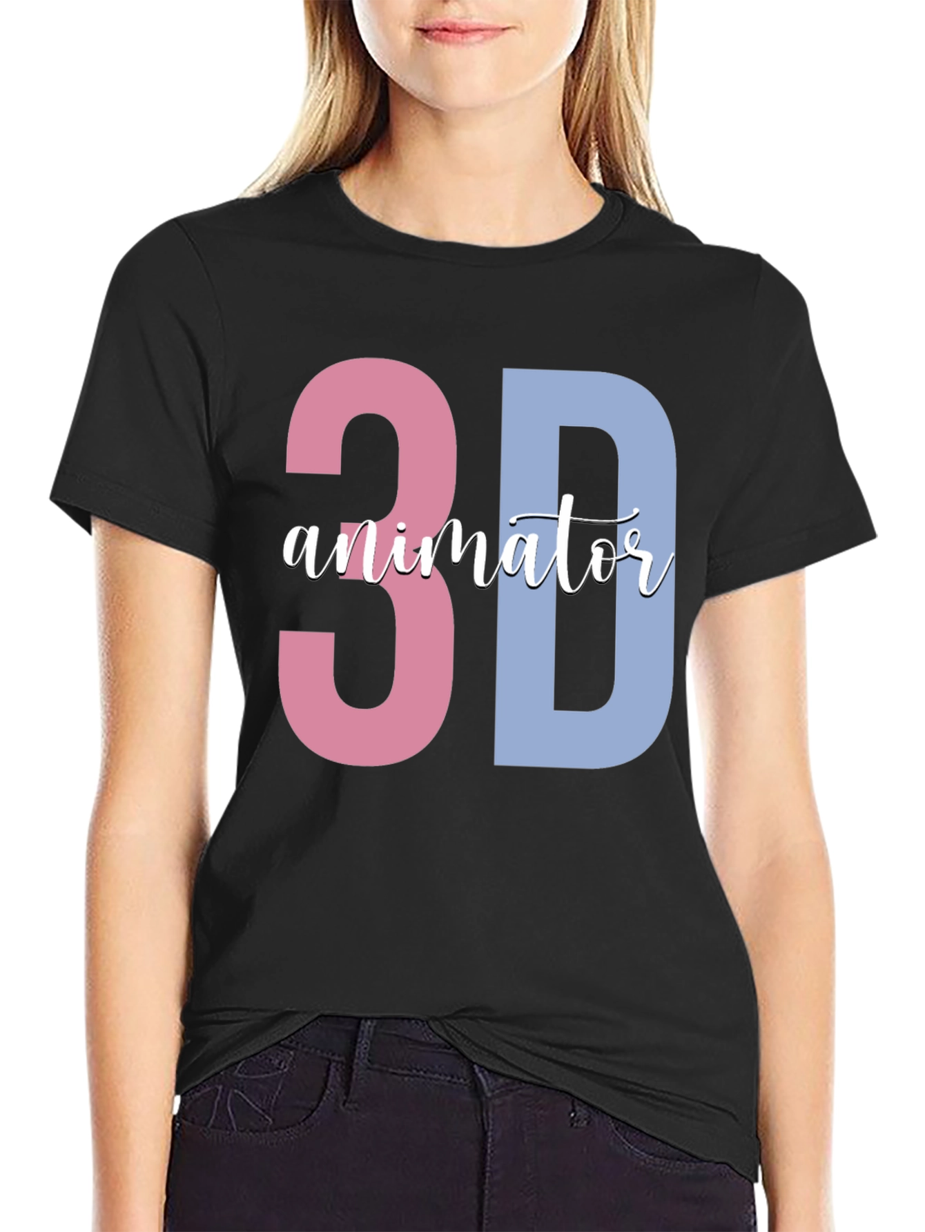3D Animator Black T-Shirt - Unique Design