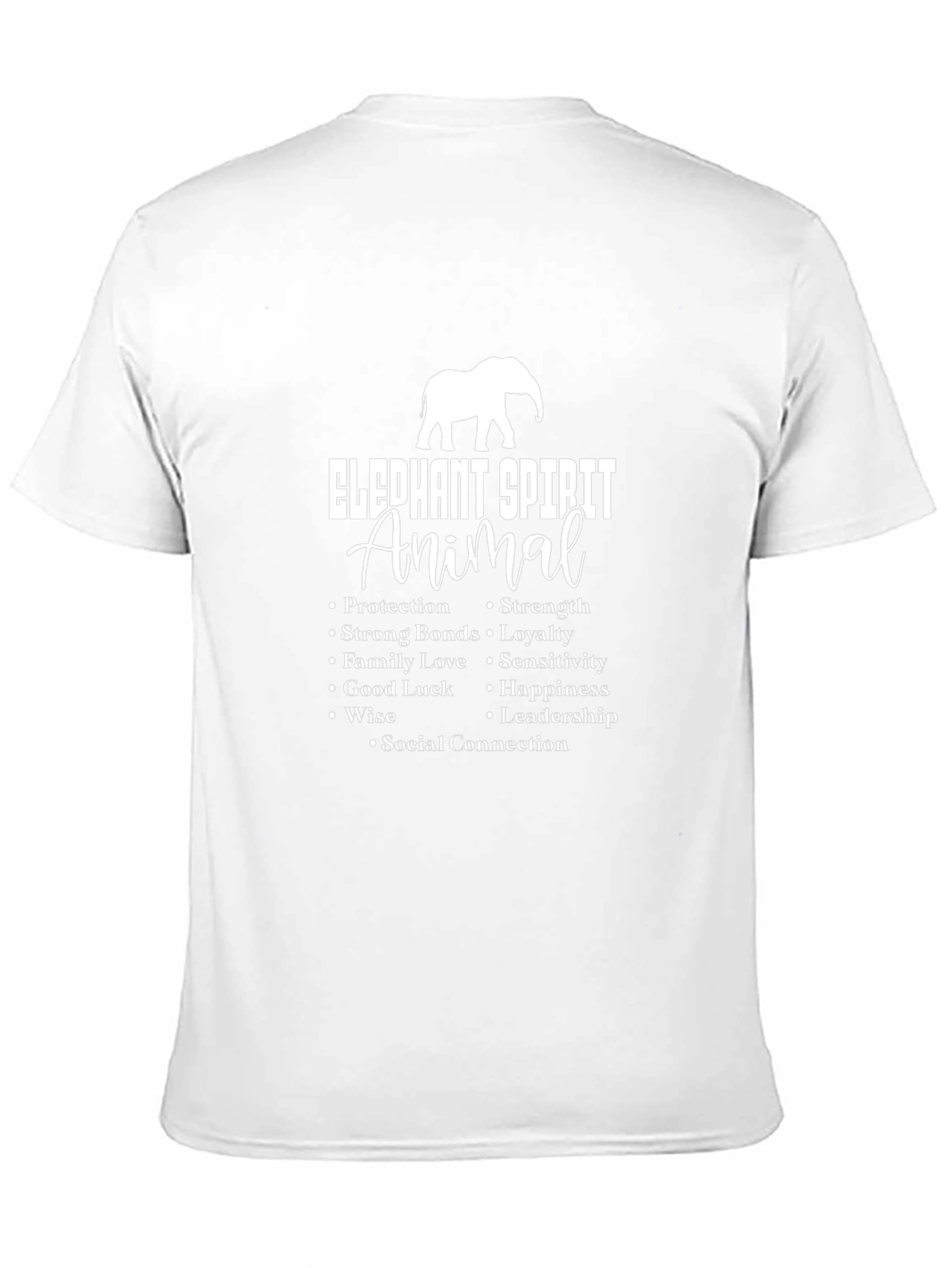 Elephant Spirit Animal Graphic Tee - Black
