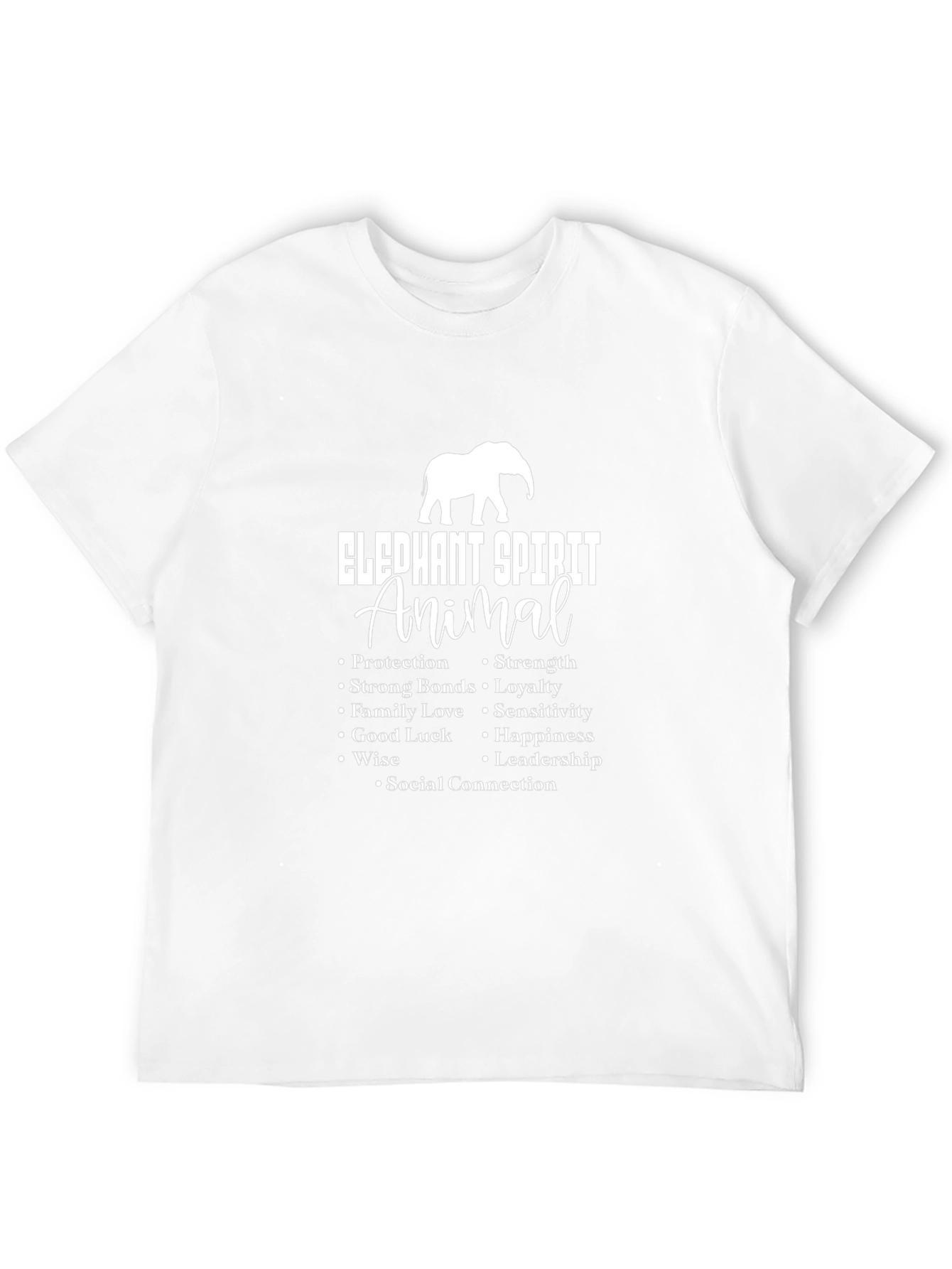 Elephant Spirit Animal Graphic Tee - Black