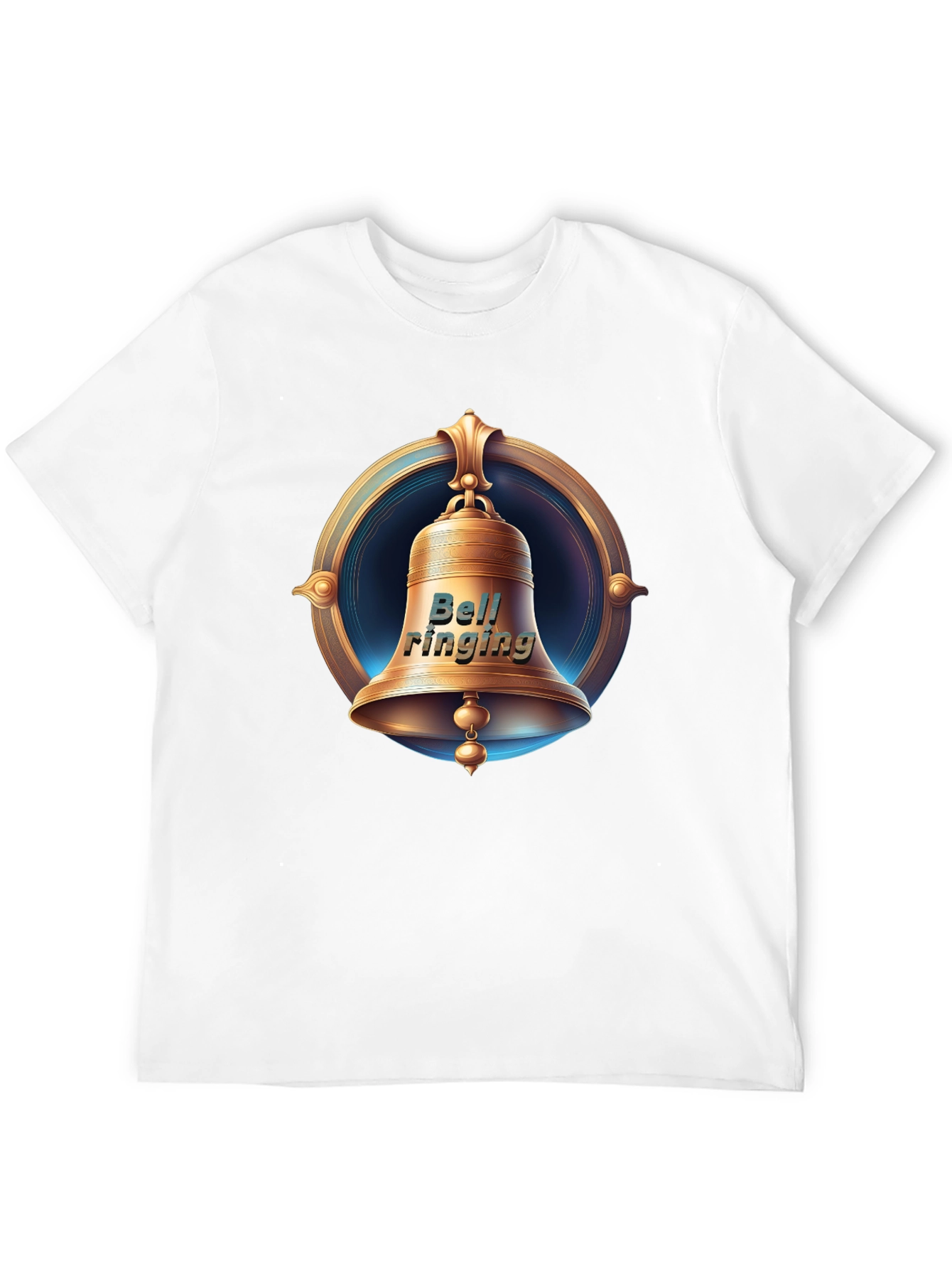 Ringing Bell Graphic Tee - Classic Black Cotton T-Shirt