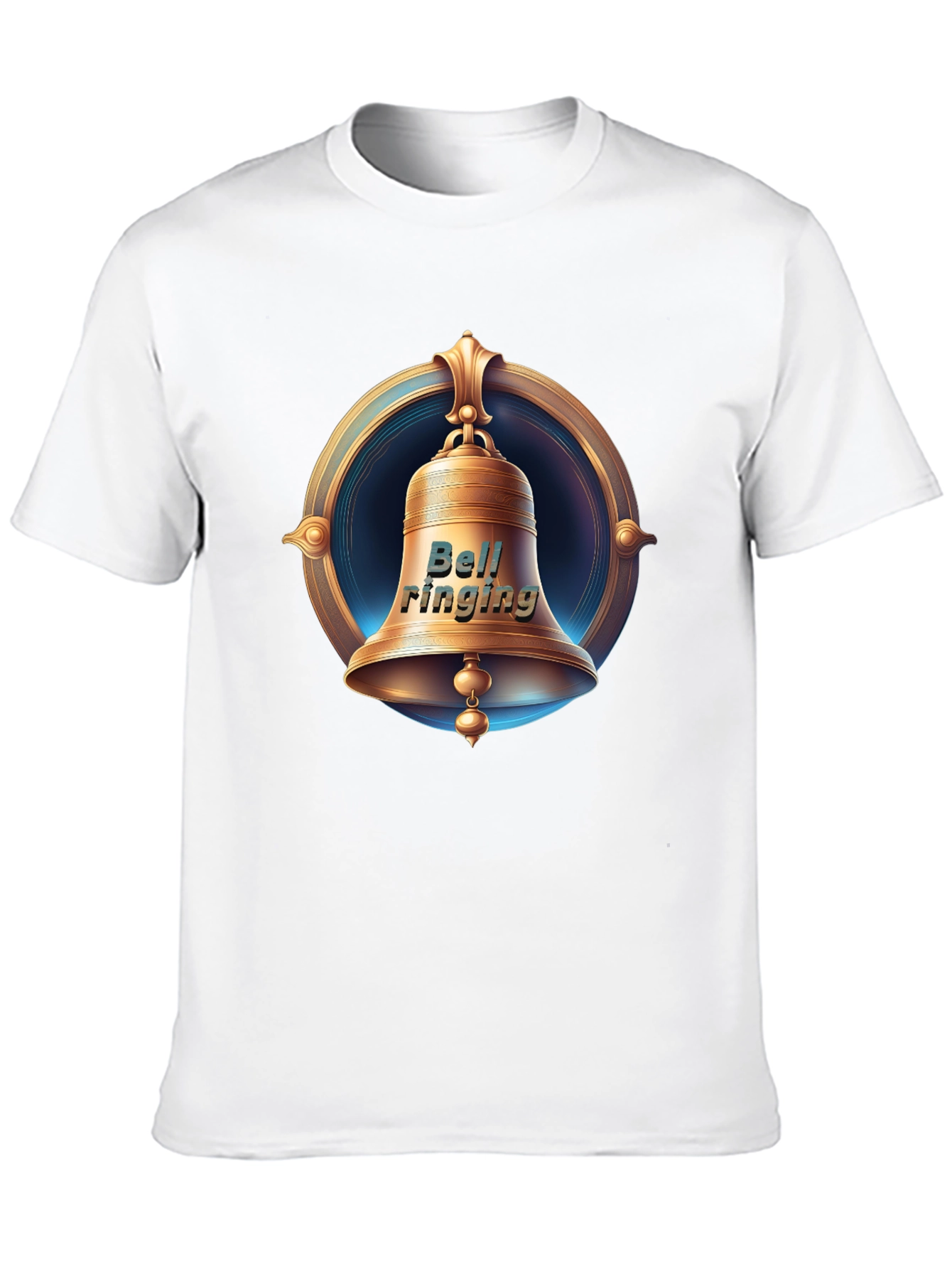 Ringing Bell Graphic Tee - Classic Black Cotton T-Shirt