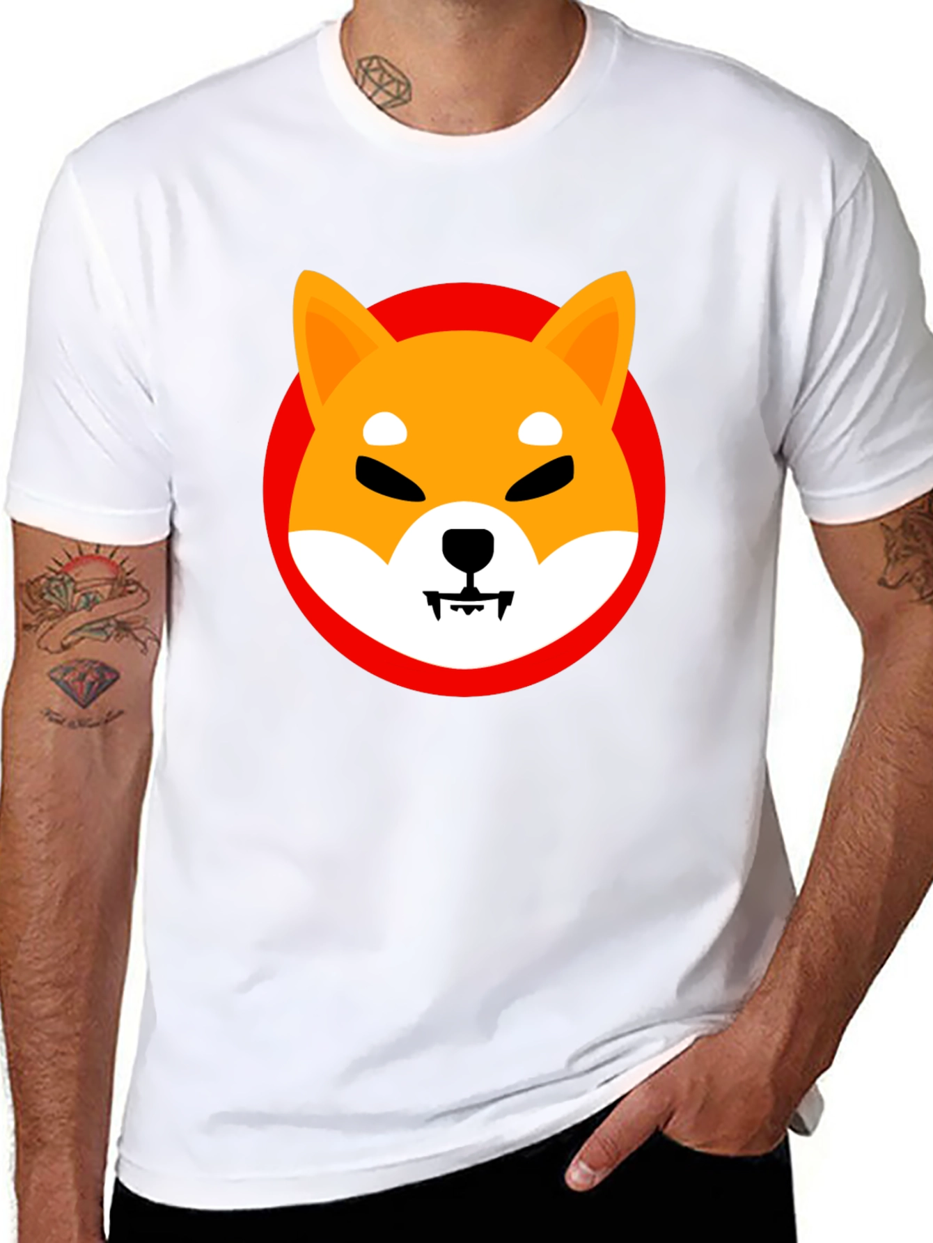 Shiba Inu Graphic T-Shirt - Black