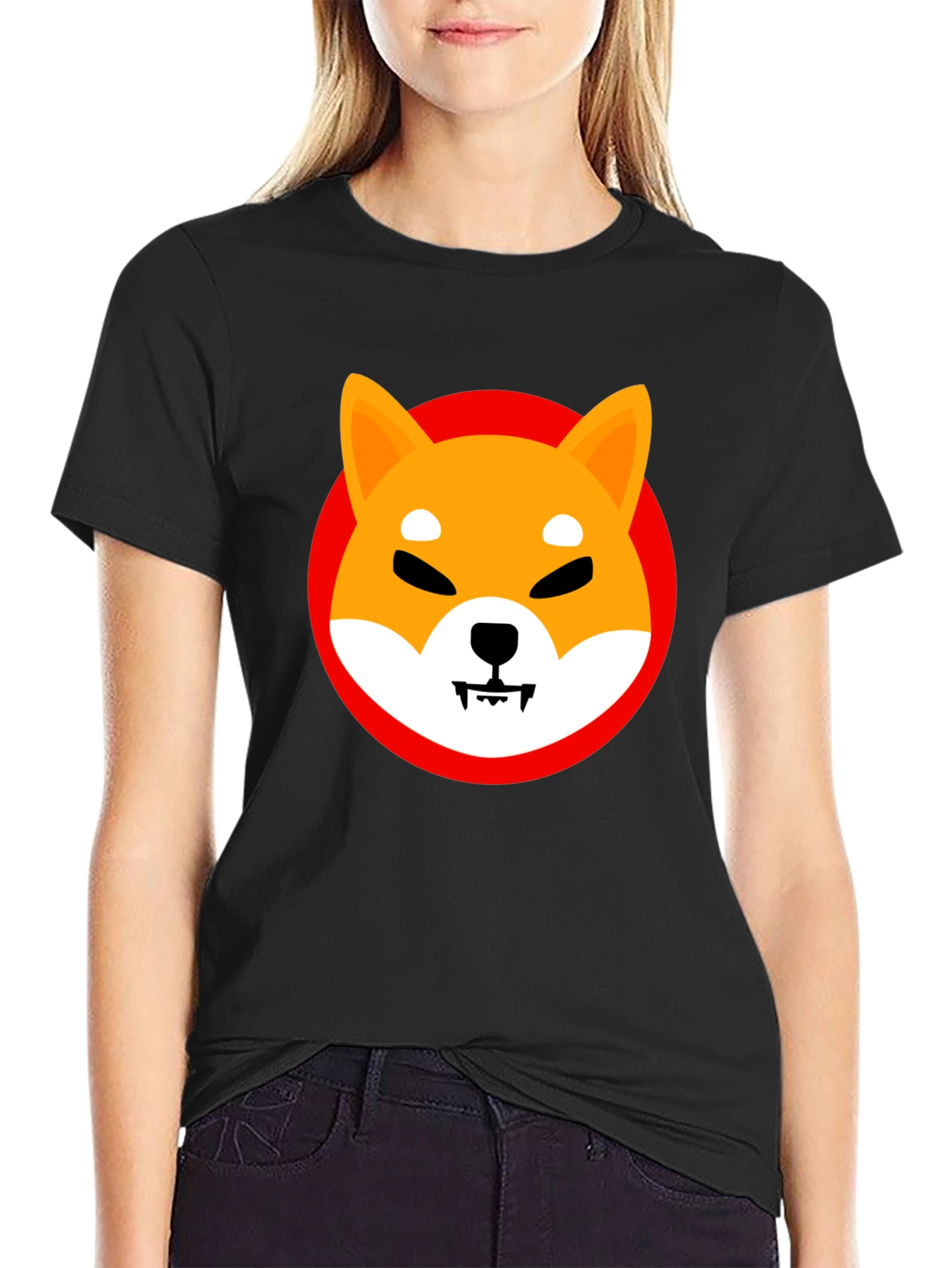 Shiba Inu Graphic T-Shirt - Black