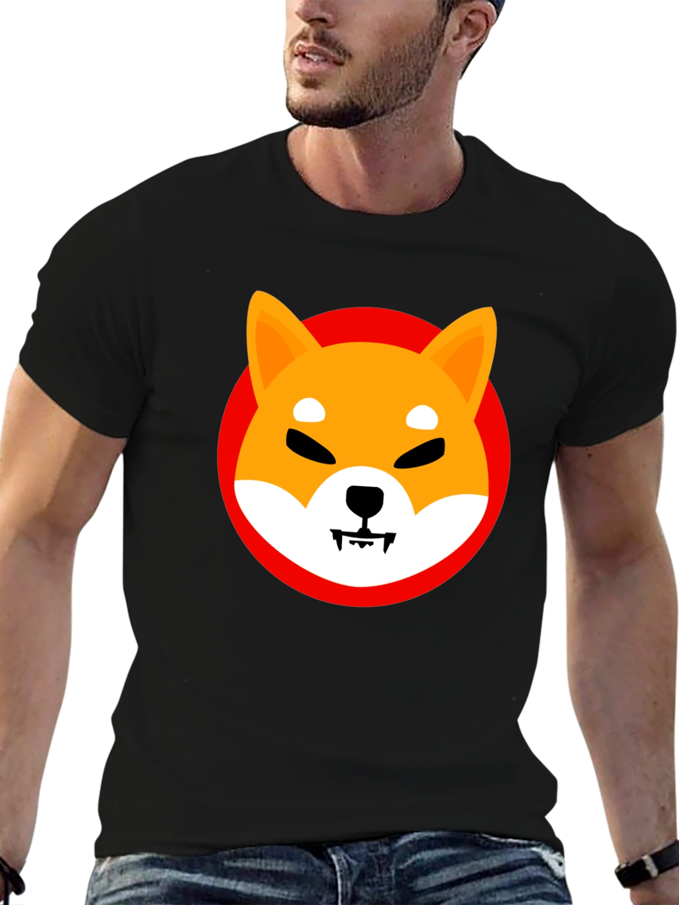 Shiba Inu Graphic T-Shirt - Black