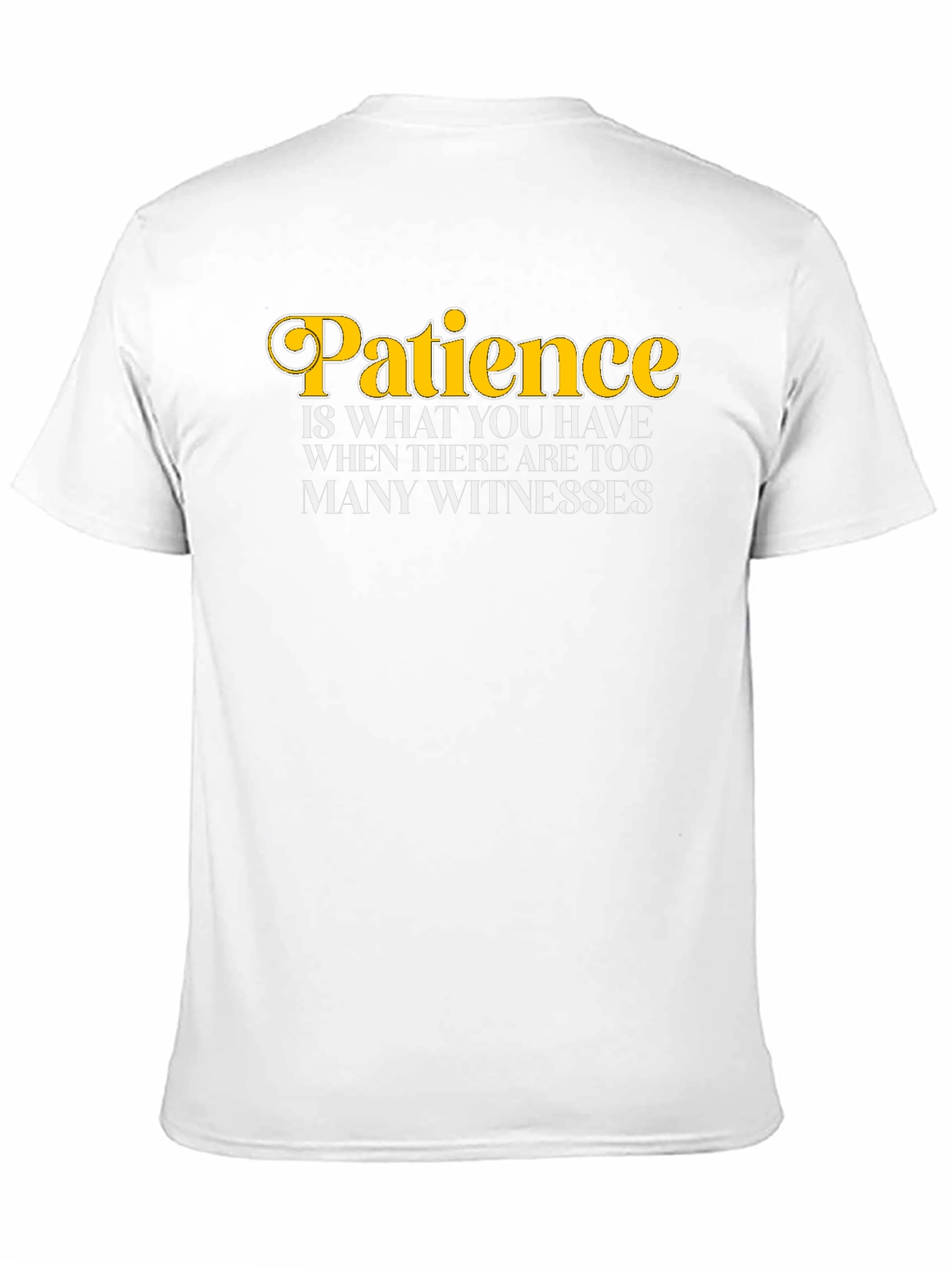 Patience Humor Graphic Tee - Black