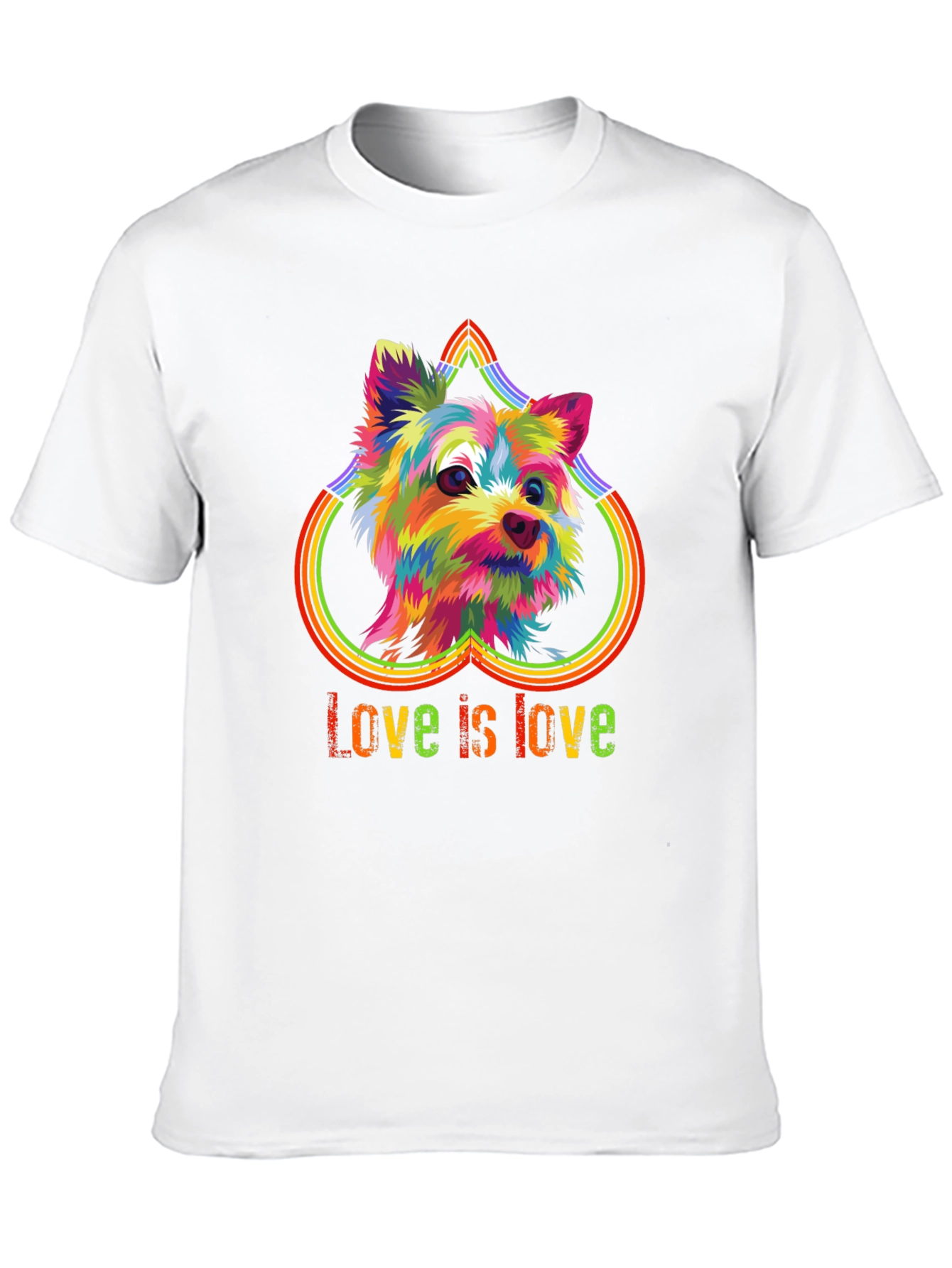 Love is Love Rainbow Dog T-Shirt